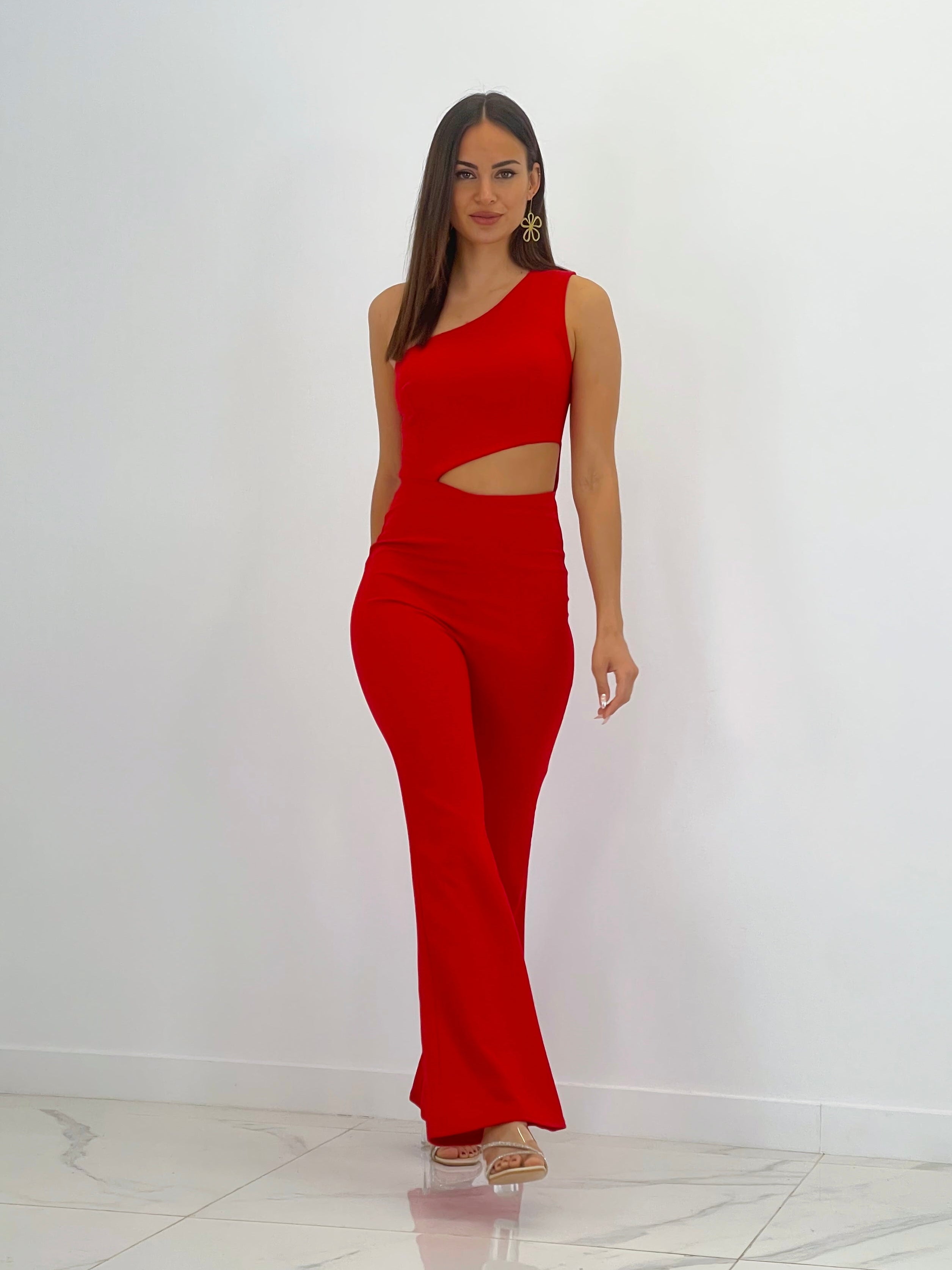 Asymmetrical cut out jumpsuit