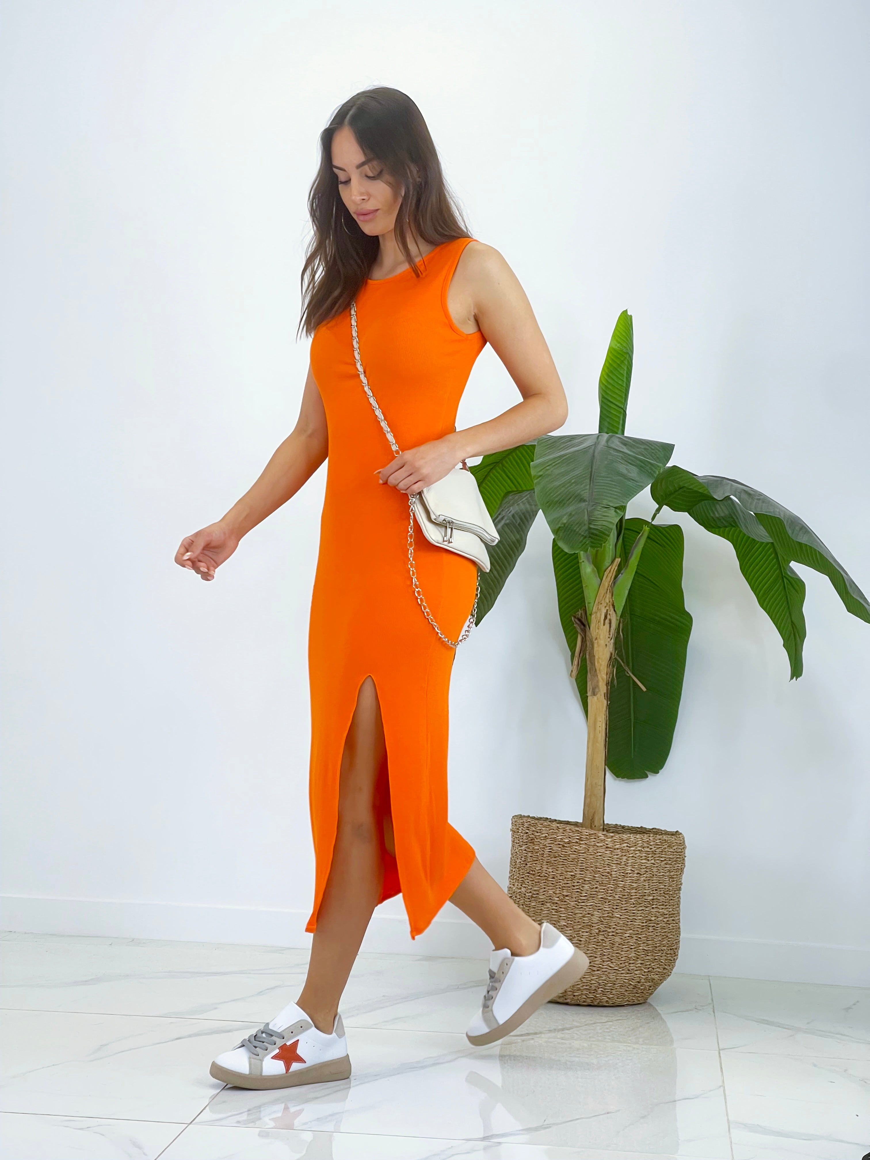 Vestido midi de canalé - Zebra&Maduixa®