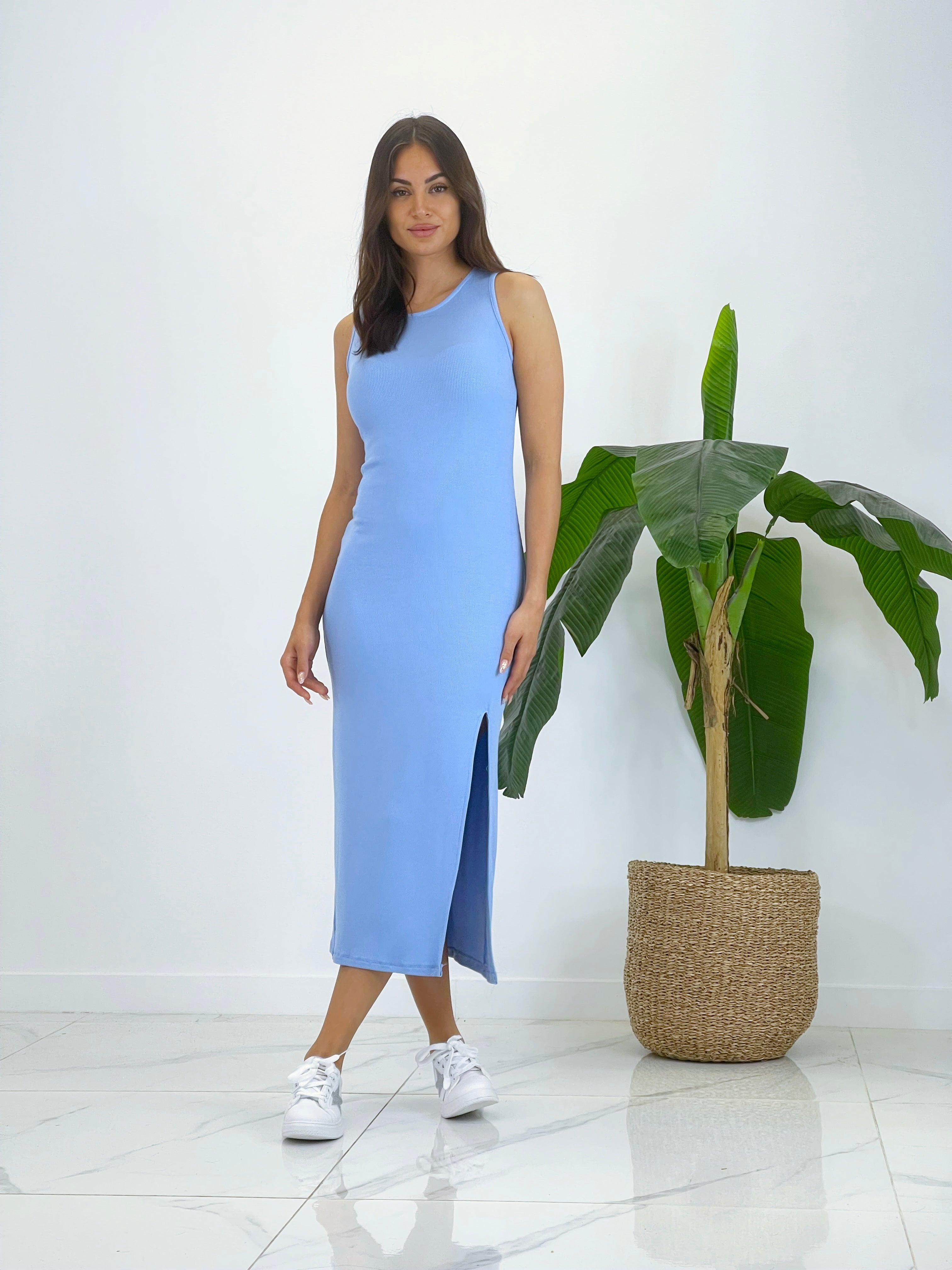 Vestido midi de canalé - Zebra&Maduixa®