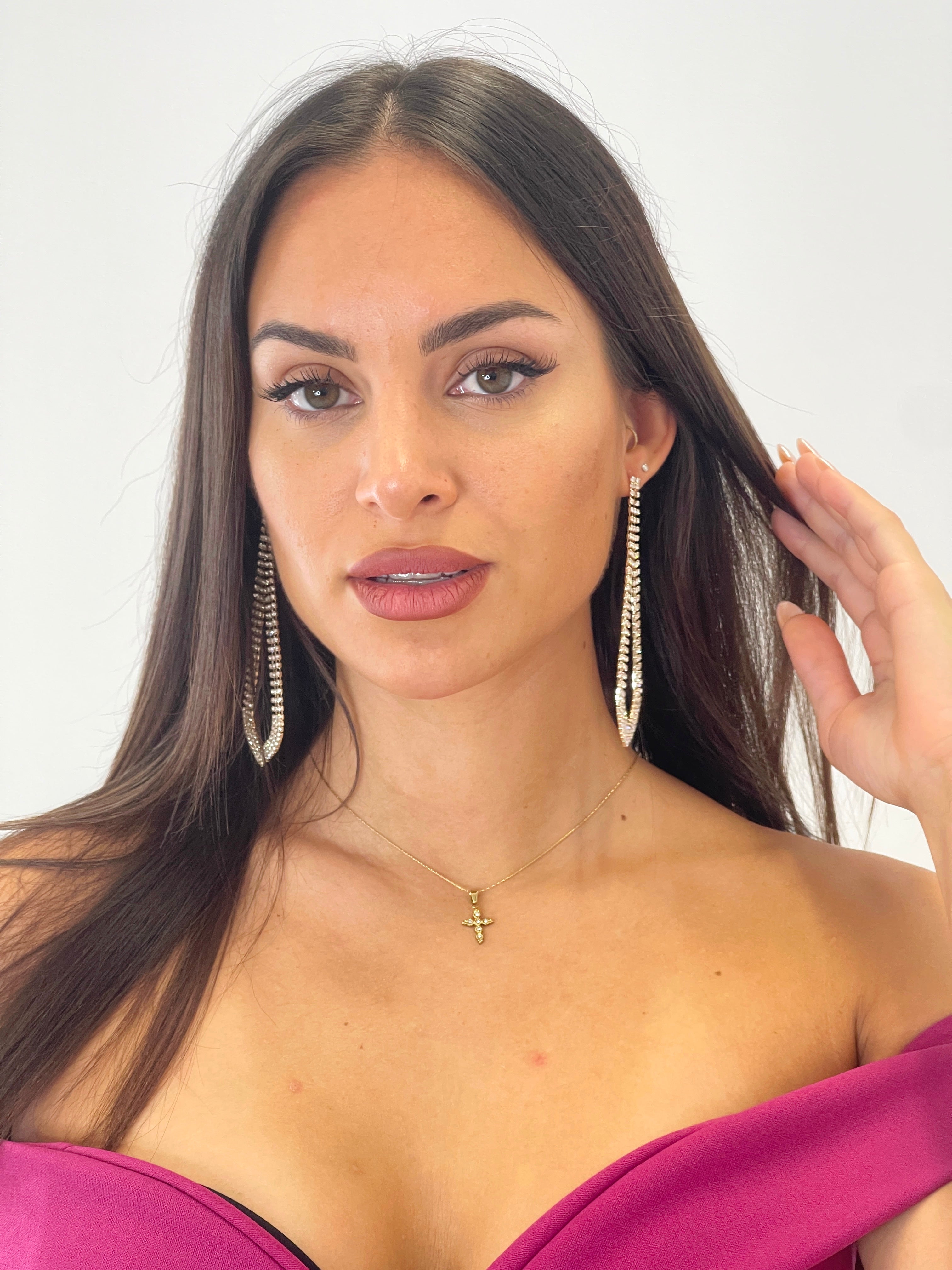 Pendientes lagrima pedrería