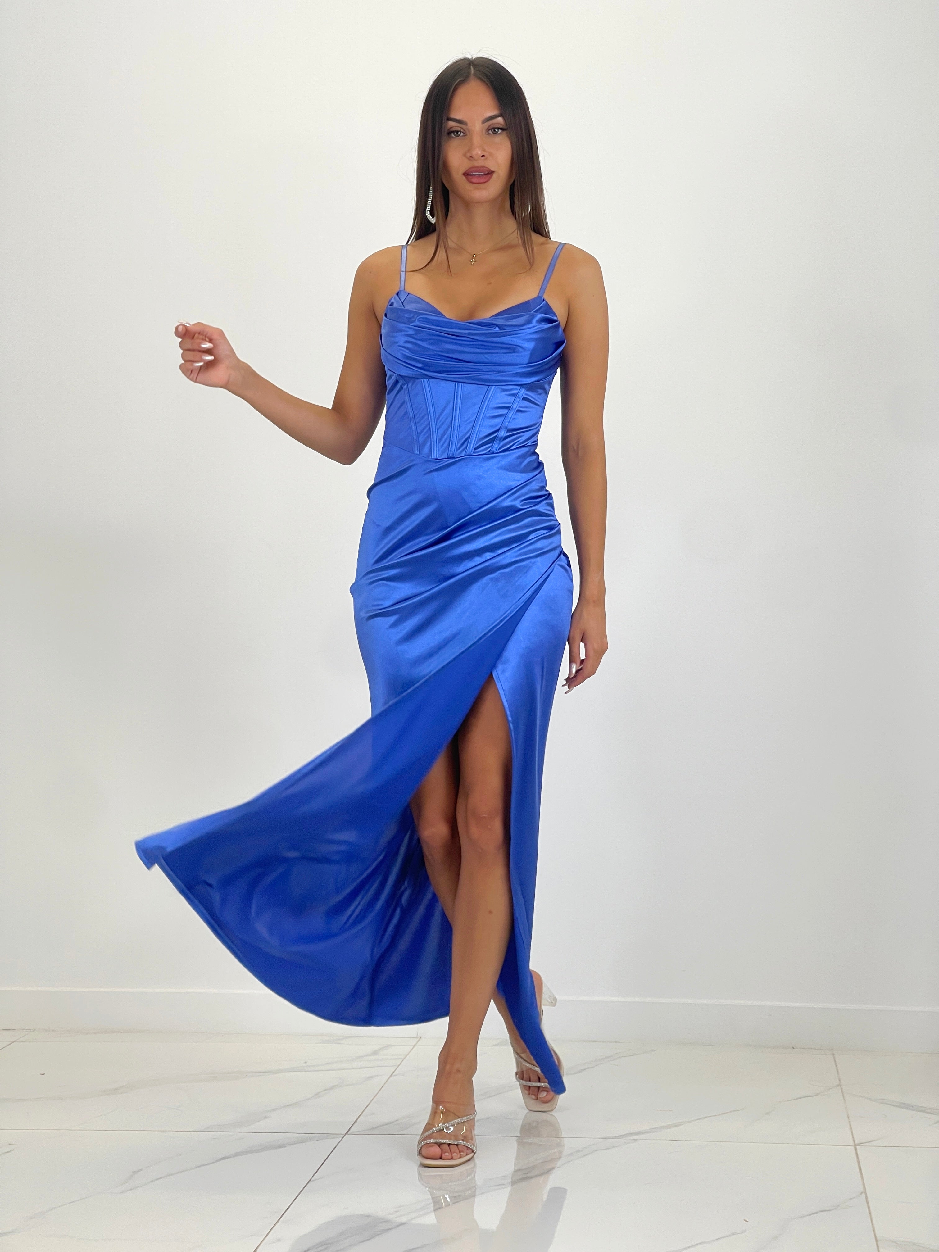 Vestido satinado corset Aroa