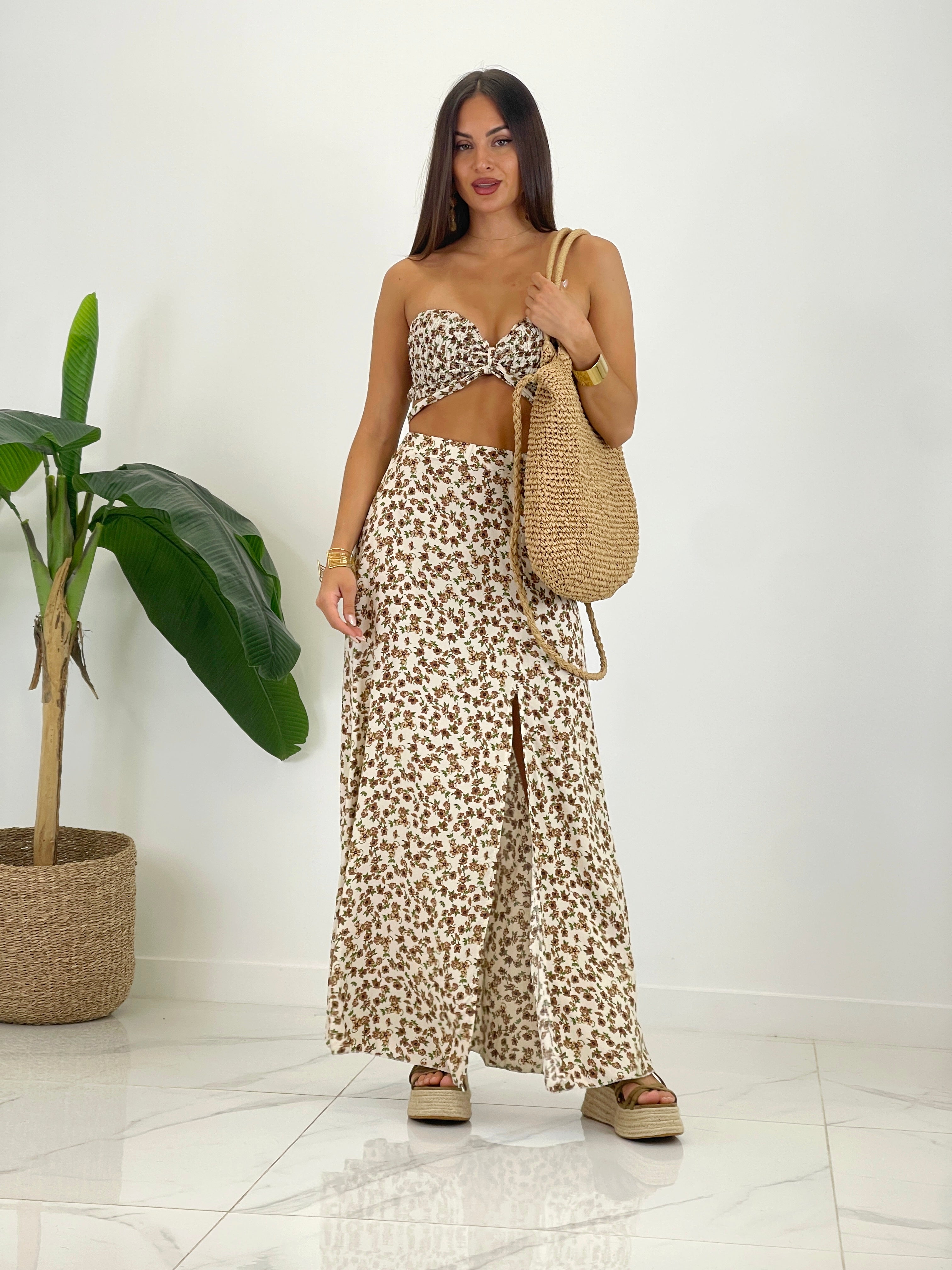 Floral print crop top