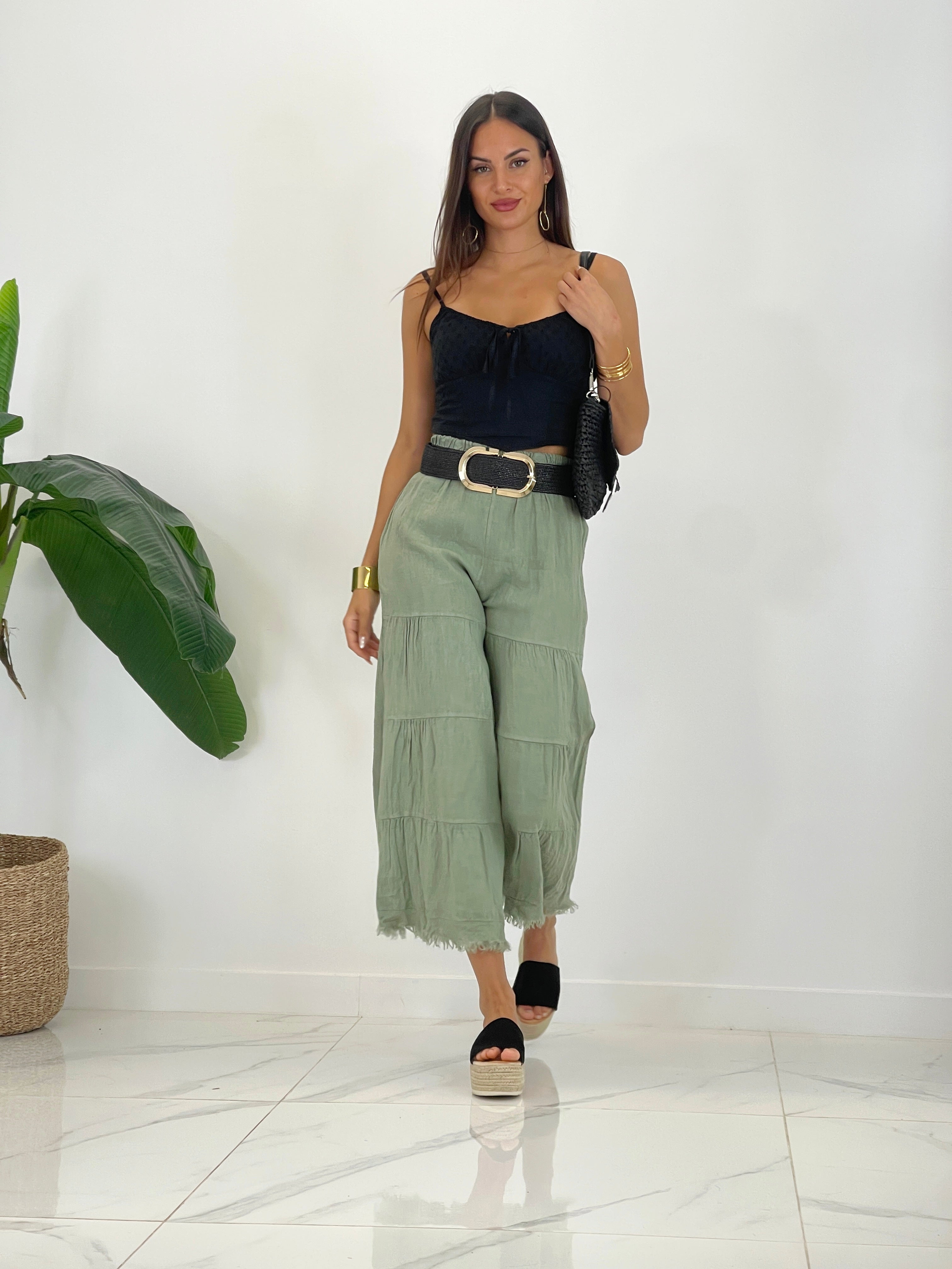 Cinturón rafia hebilla grande