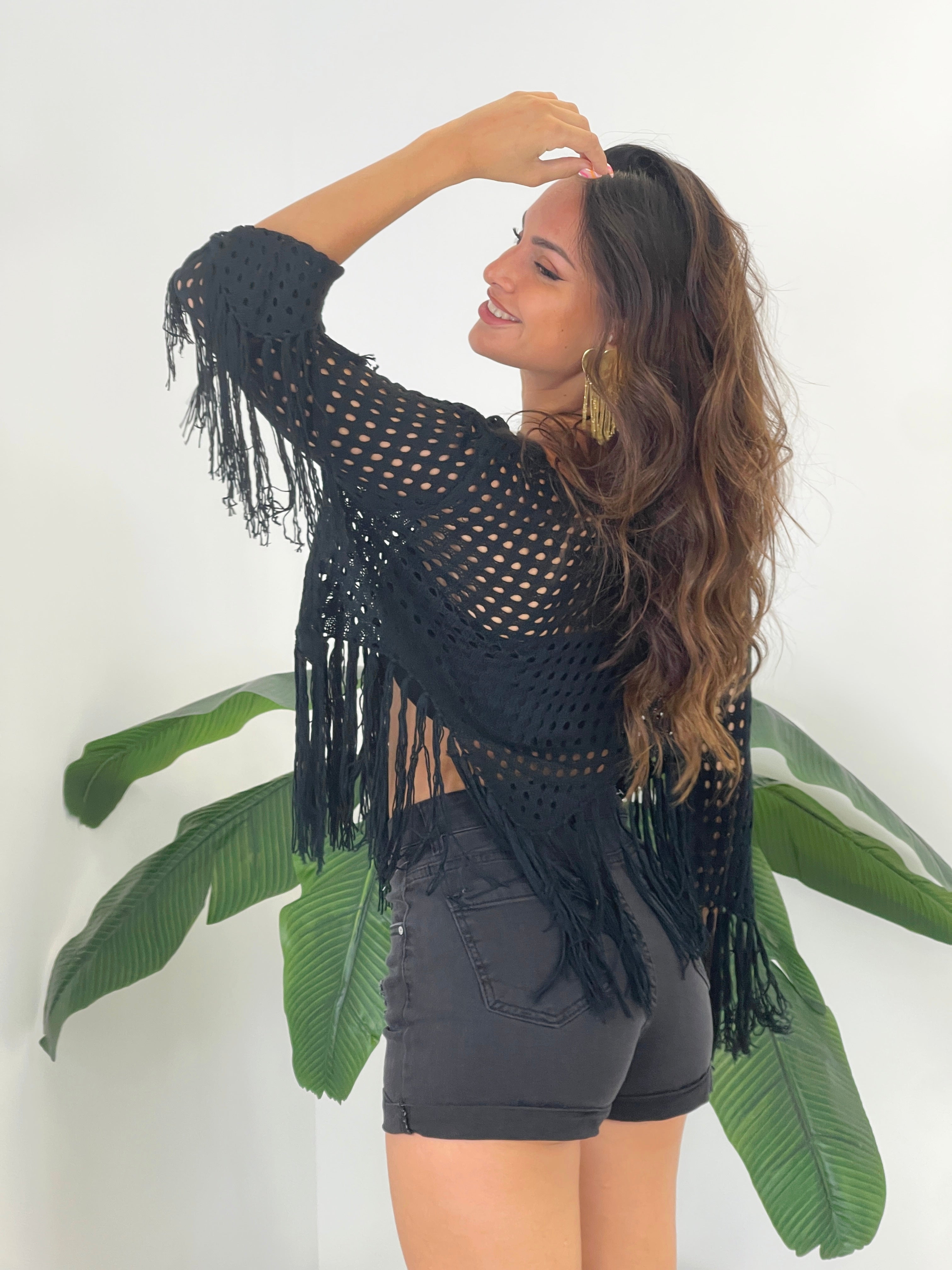 Top manga larga flecos Phuket