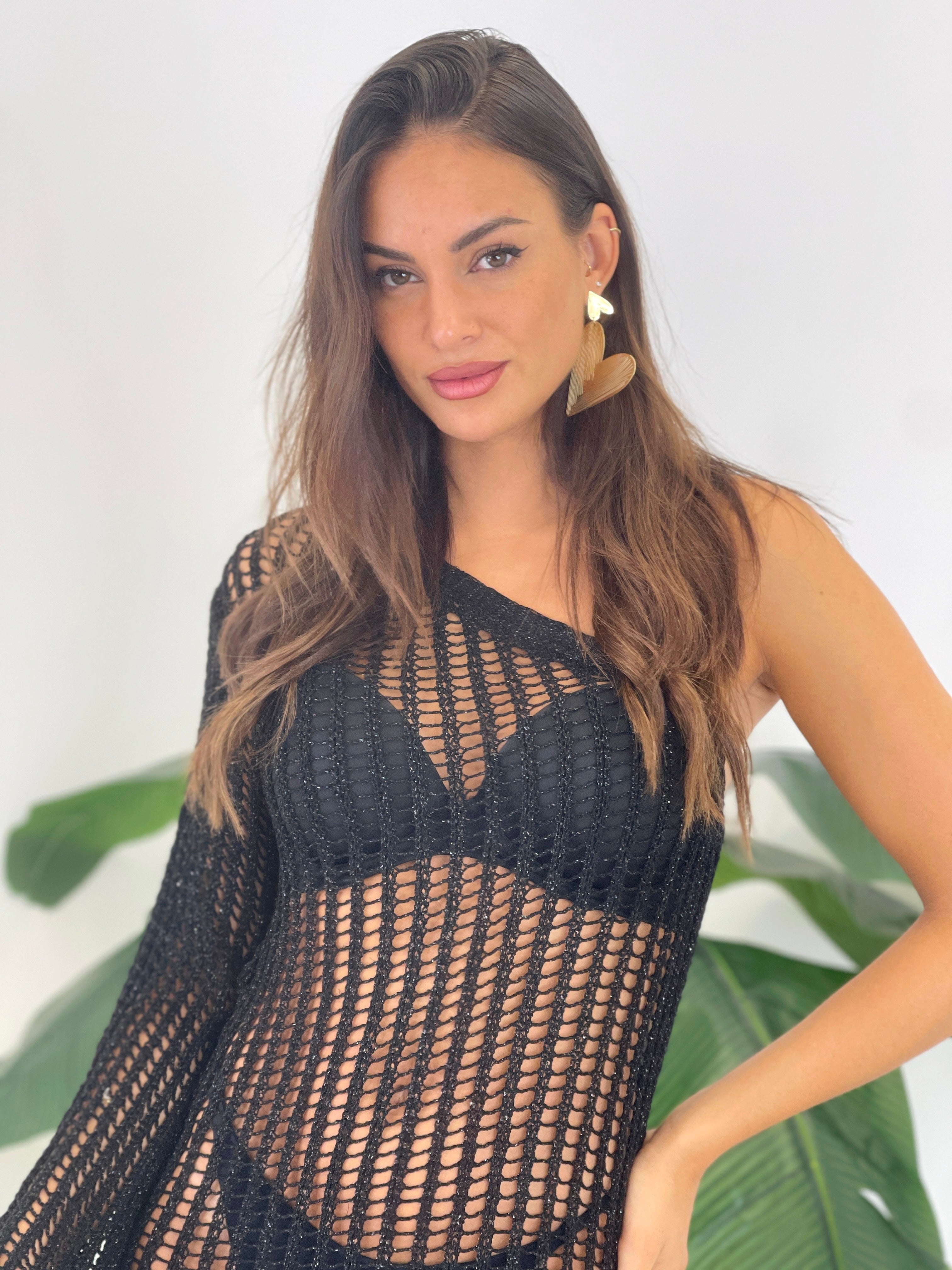 Vestido croché asimétrico Milos