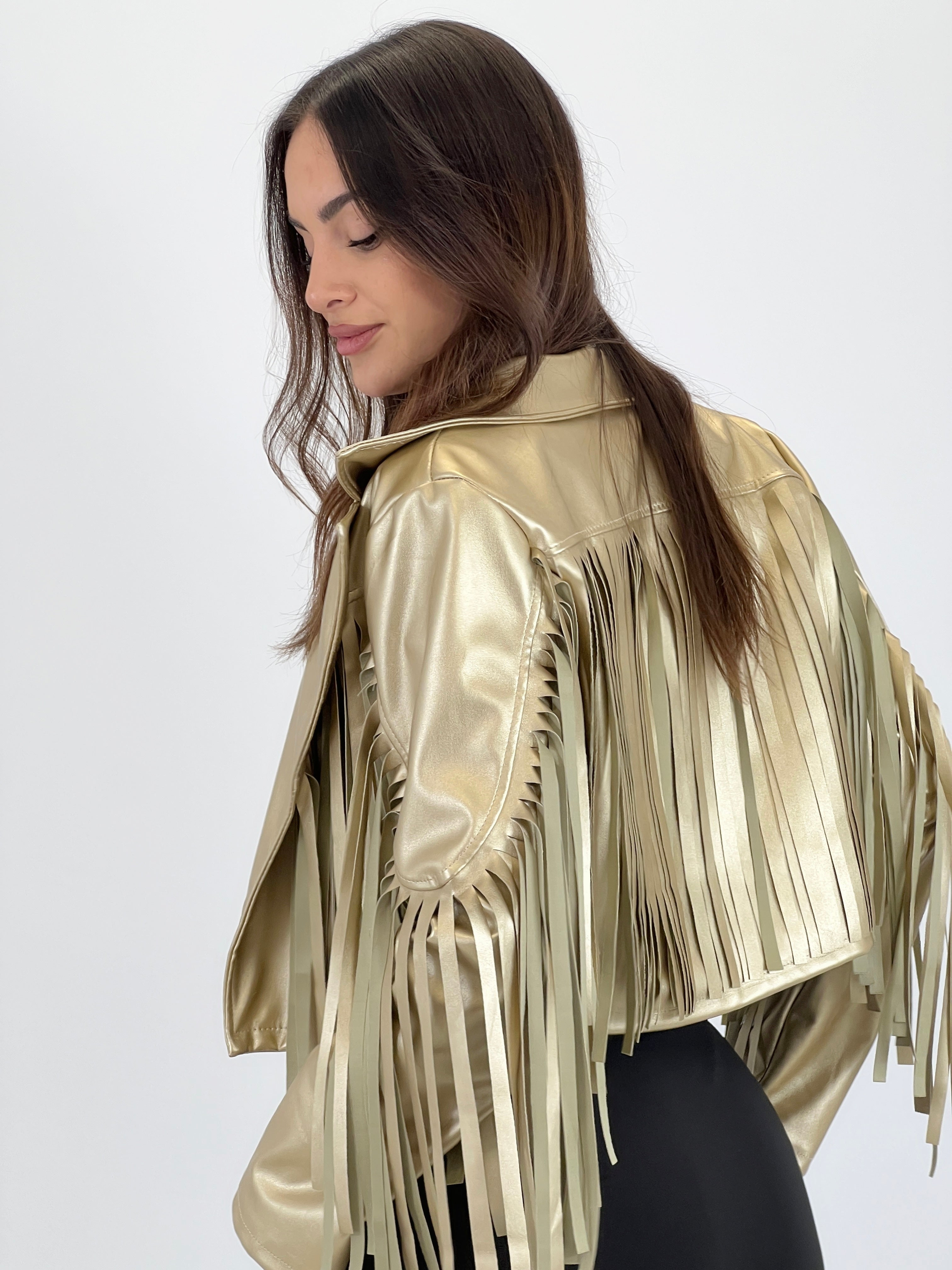 Chaqueta efecto piel con flecos - Zebra&Maduixa®