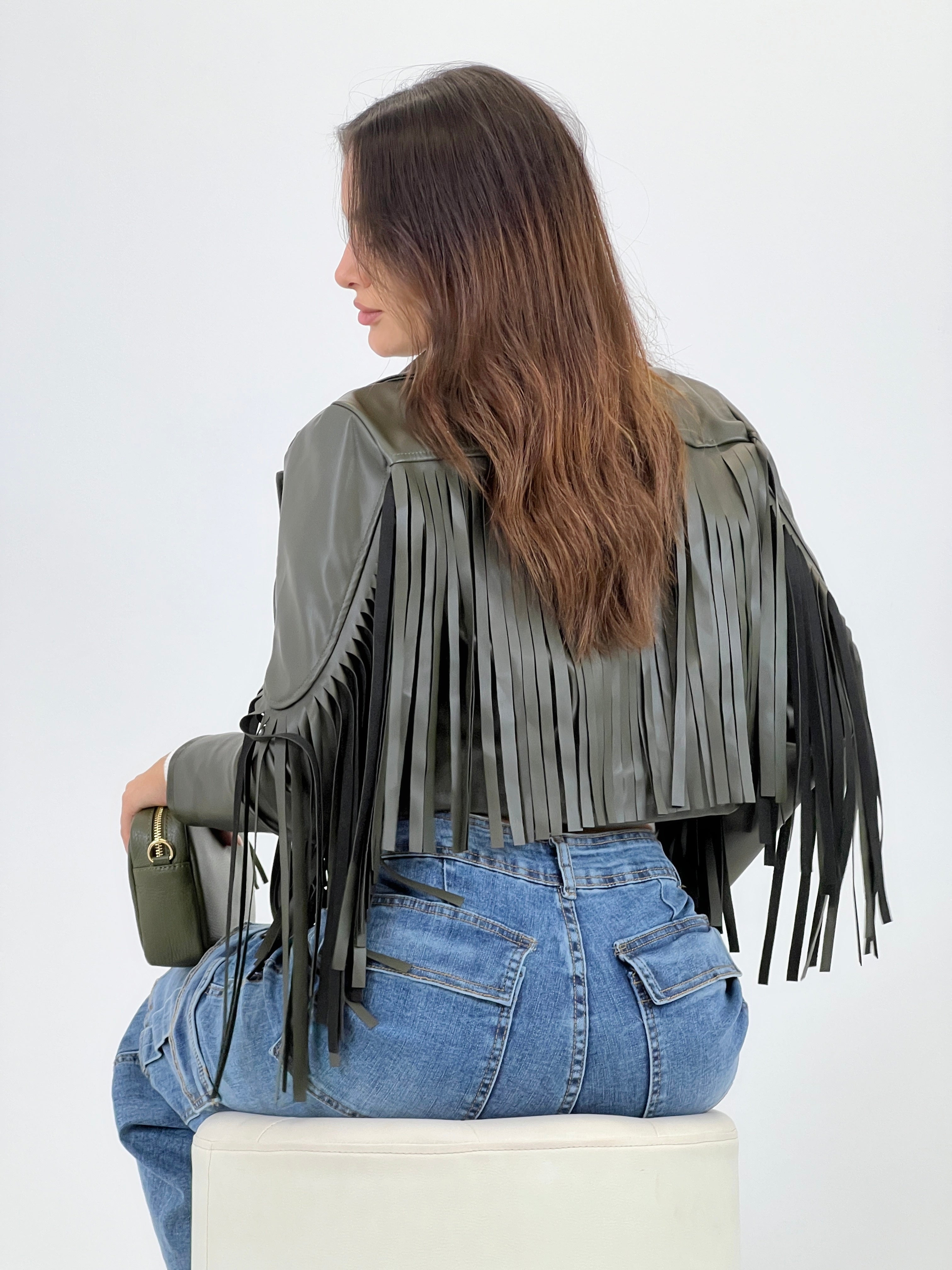 Chaqueta efecto piel con flecos - Zebra&Maduixa®