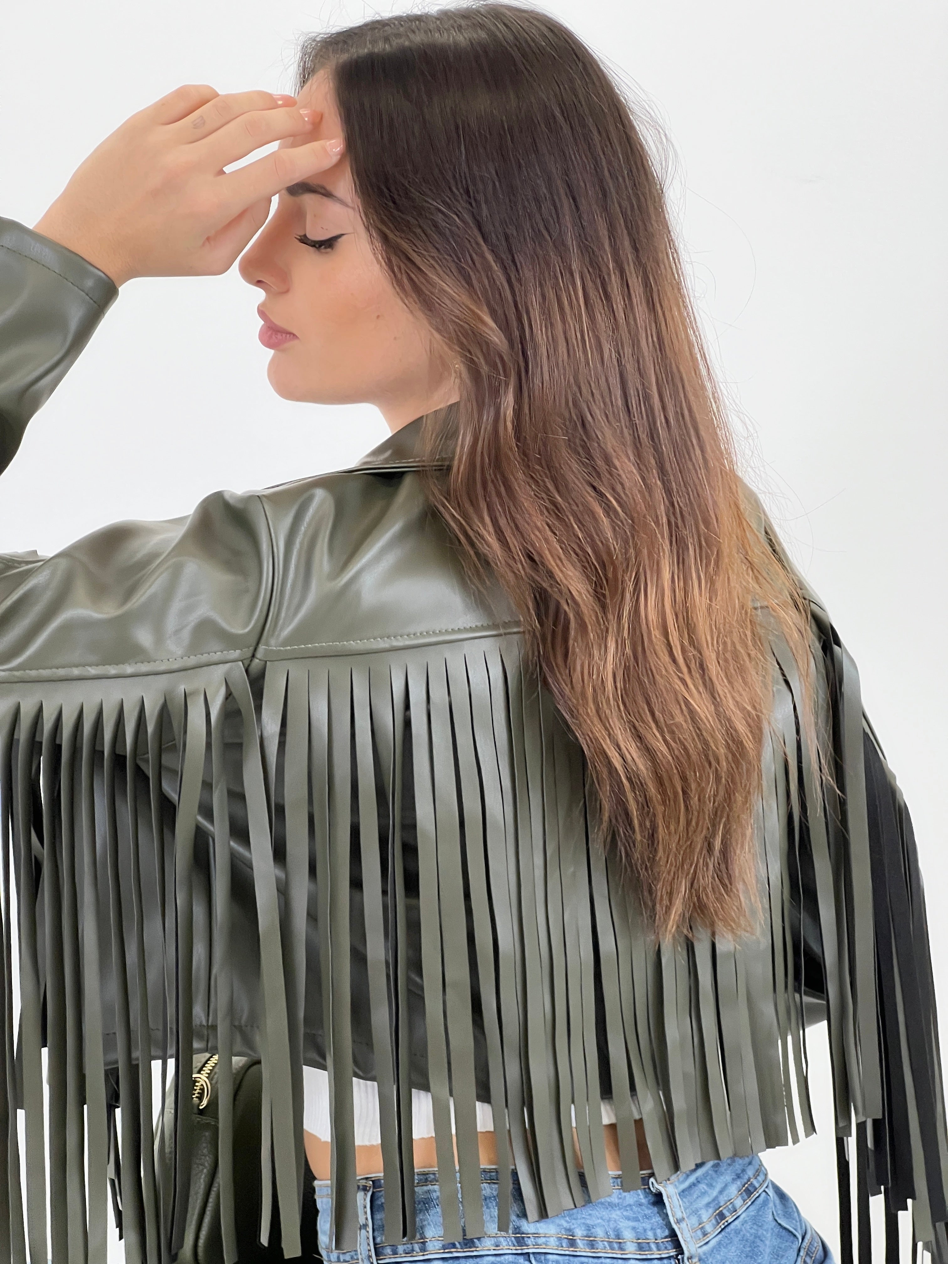 Chaqueta efecto piel con flecos - Zebra&Maduixa®