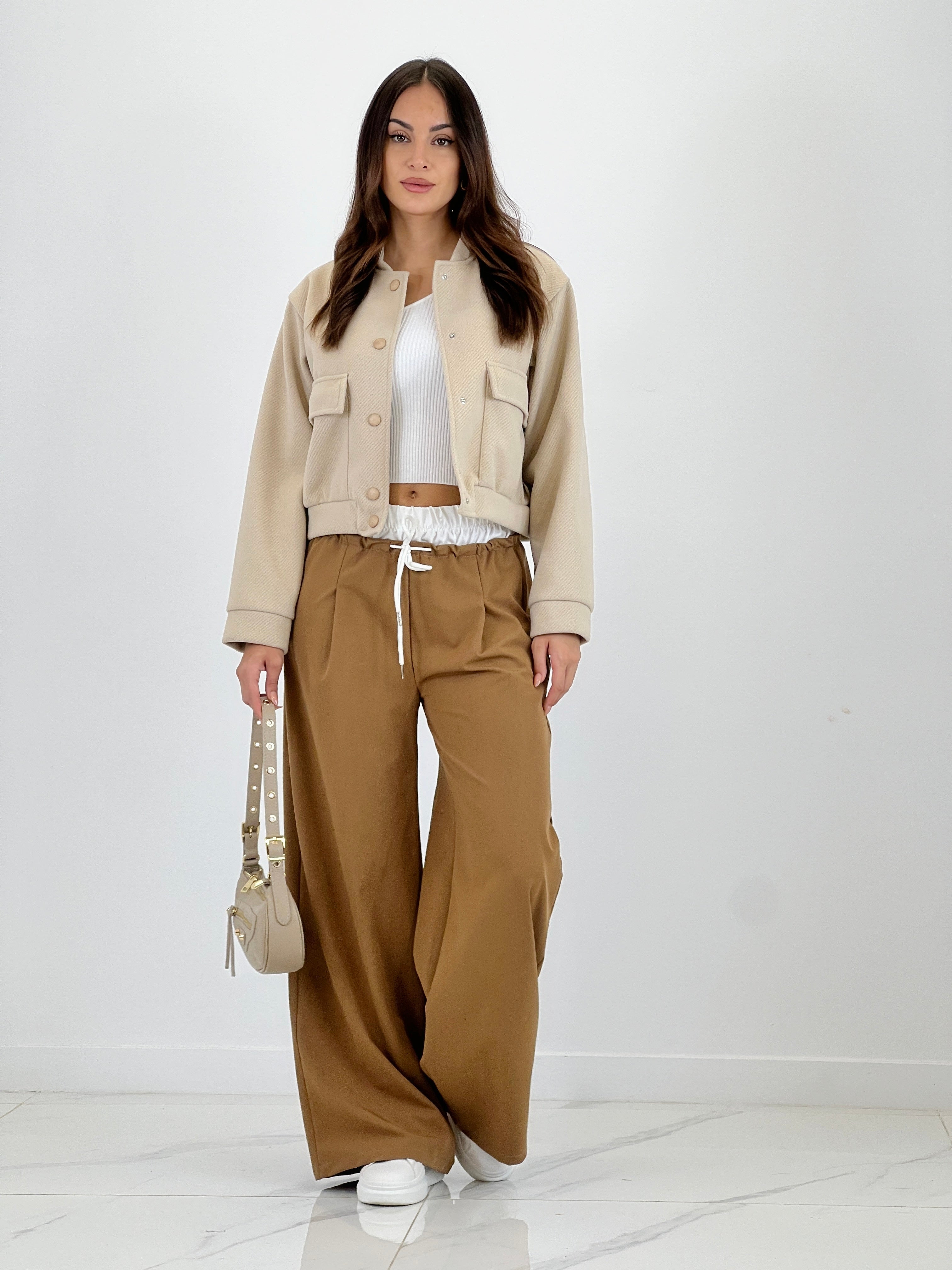 Cazadora bomber efecto paño