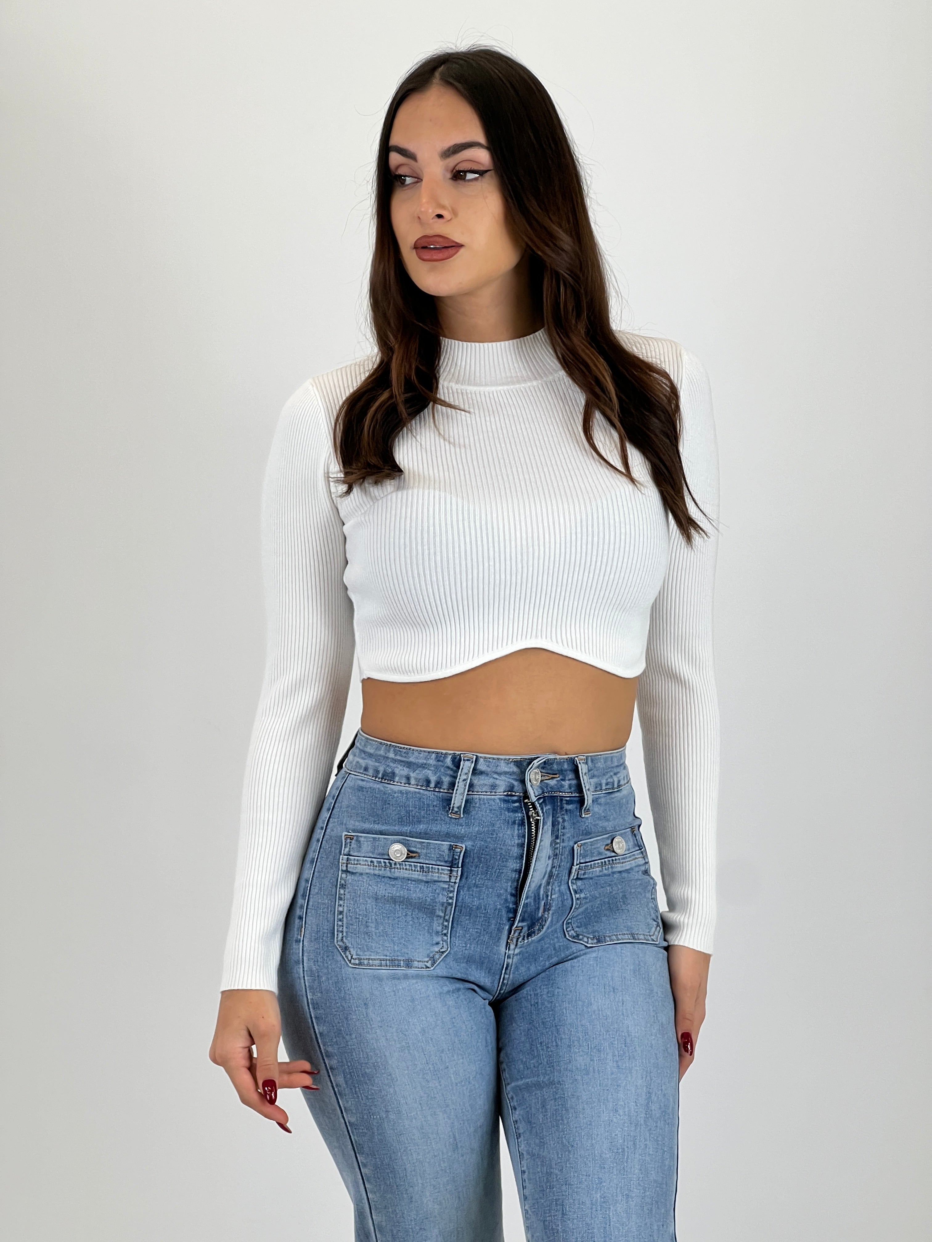 Jersey crop punto fino