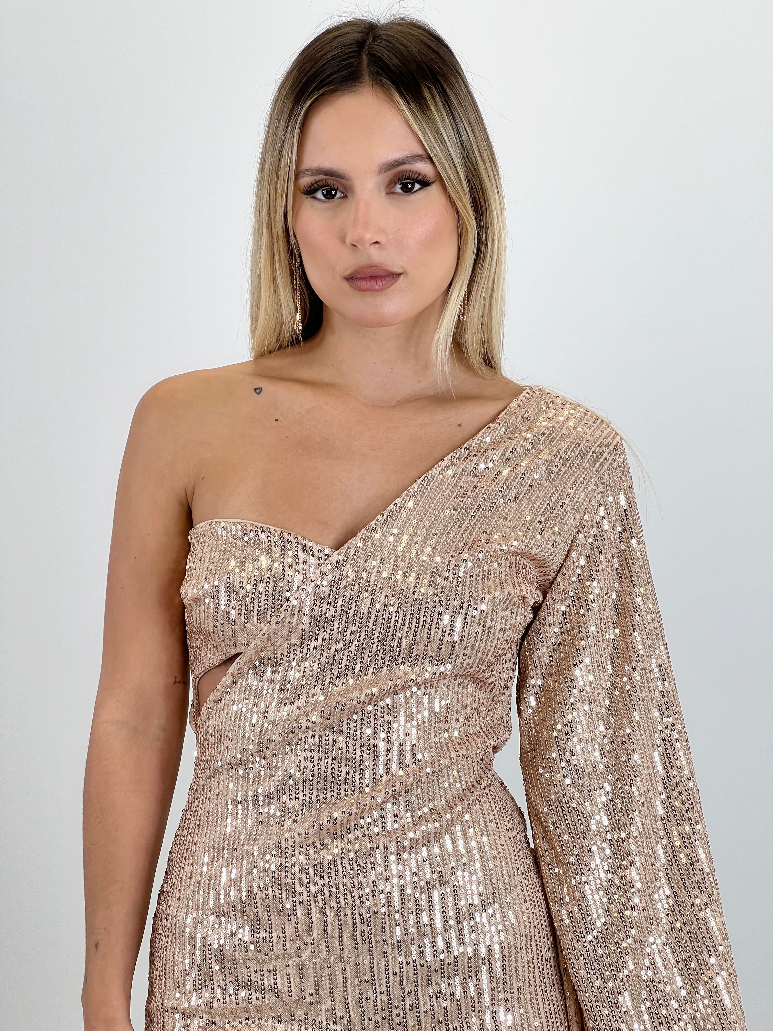 Vestido lentejuelas asimétrico Karen