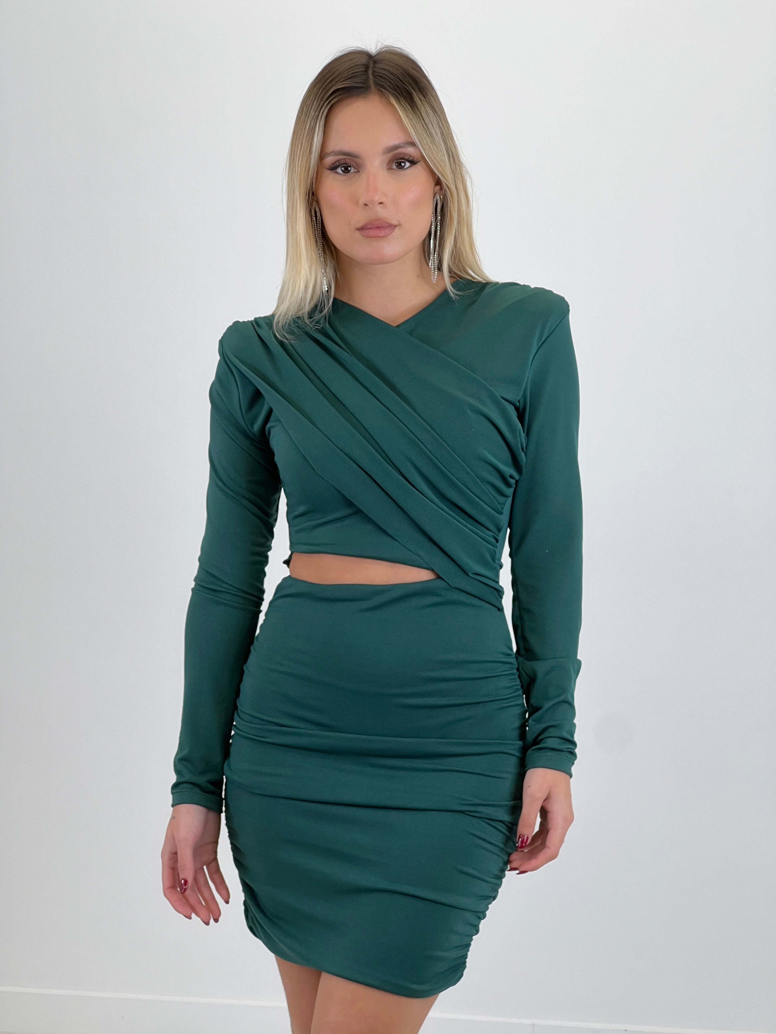 Vestido midi cruzado