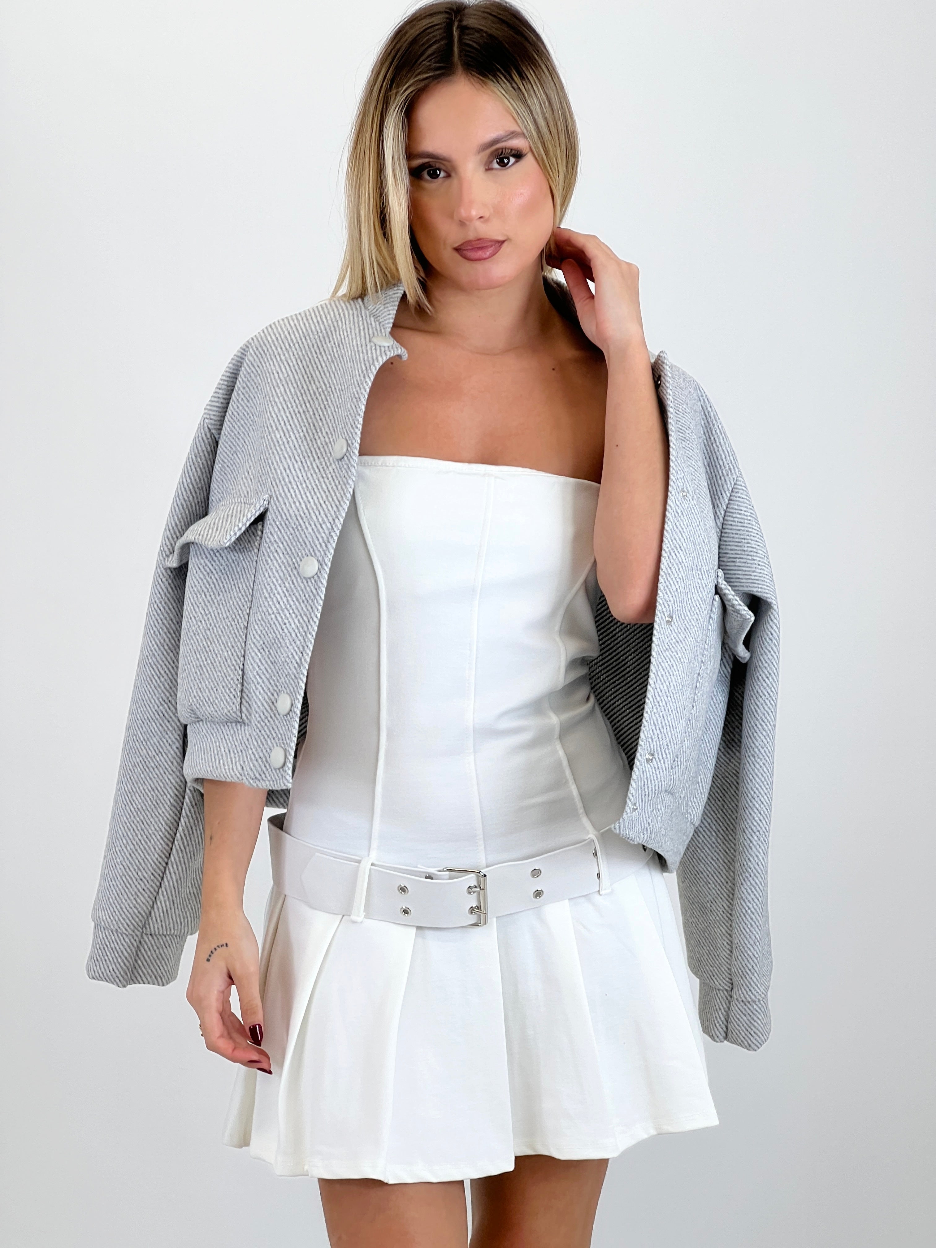 Cazadora bomber efecto paño