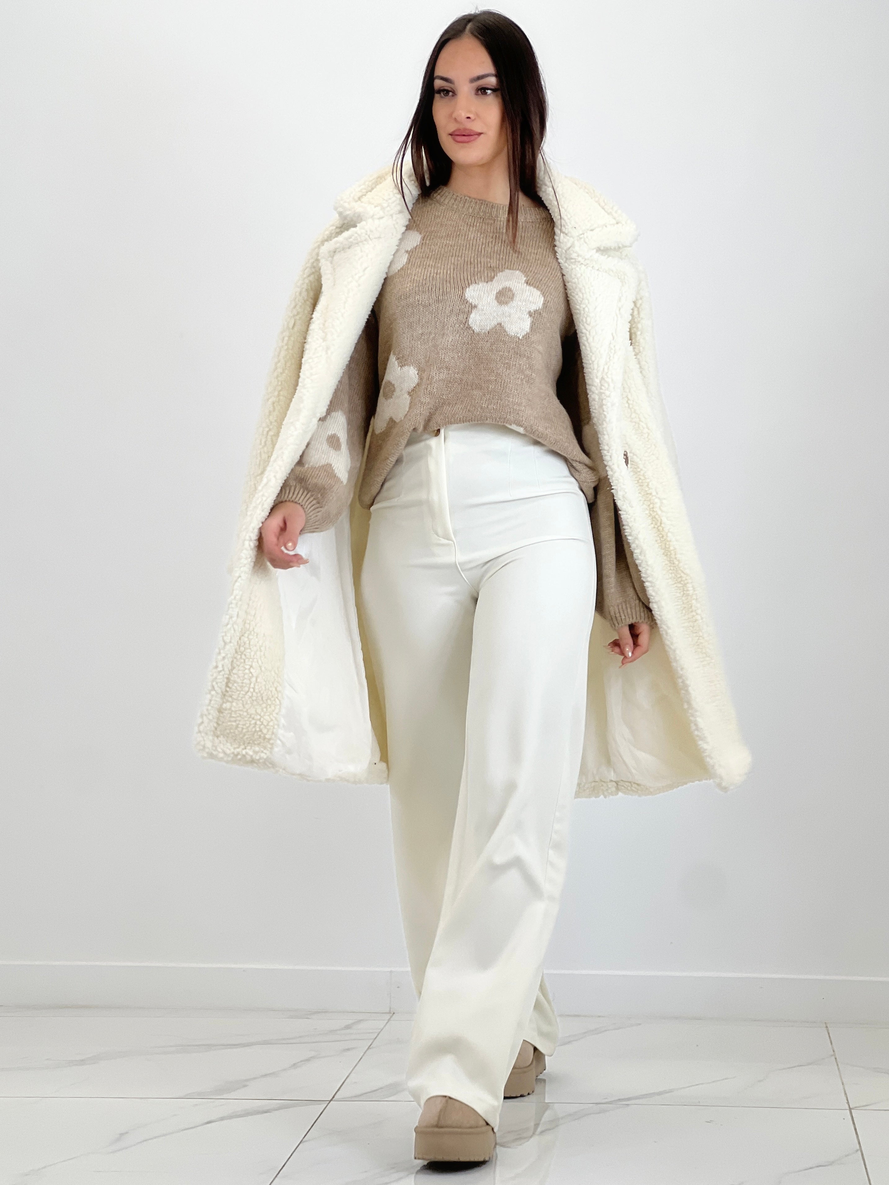 Jersey flores bordadas