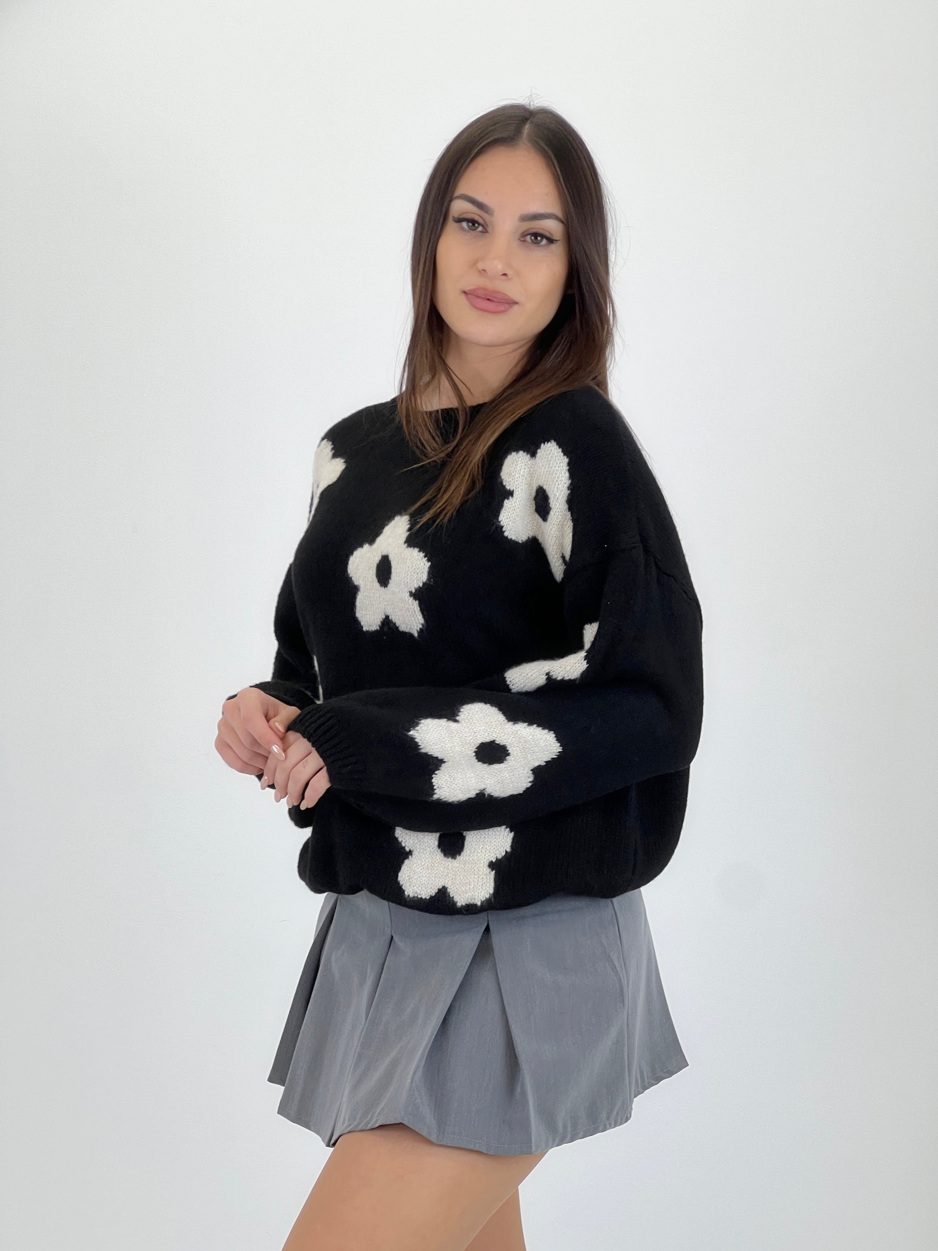 Jersey flores bordadas