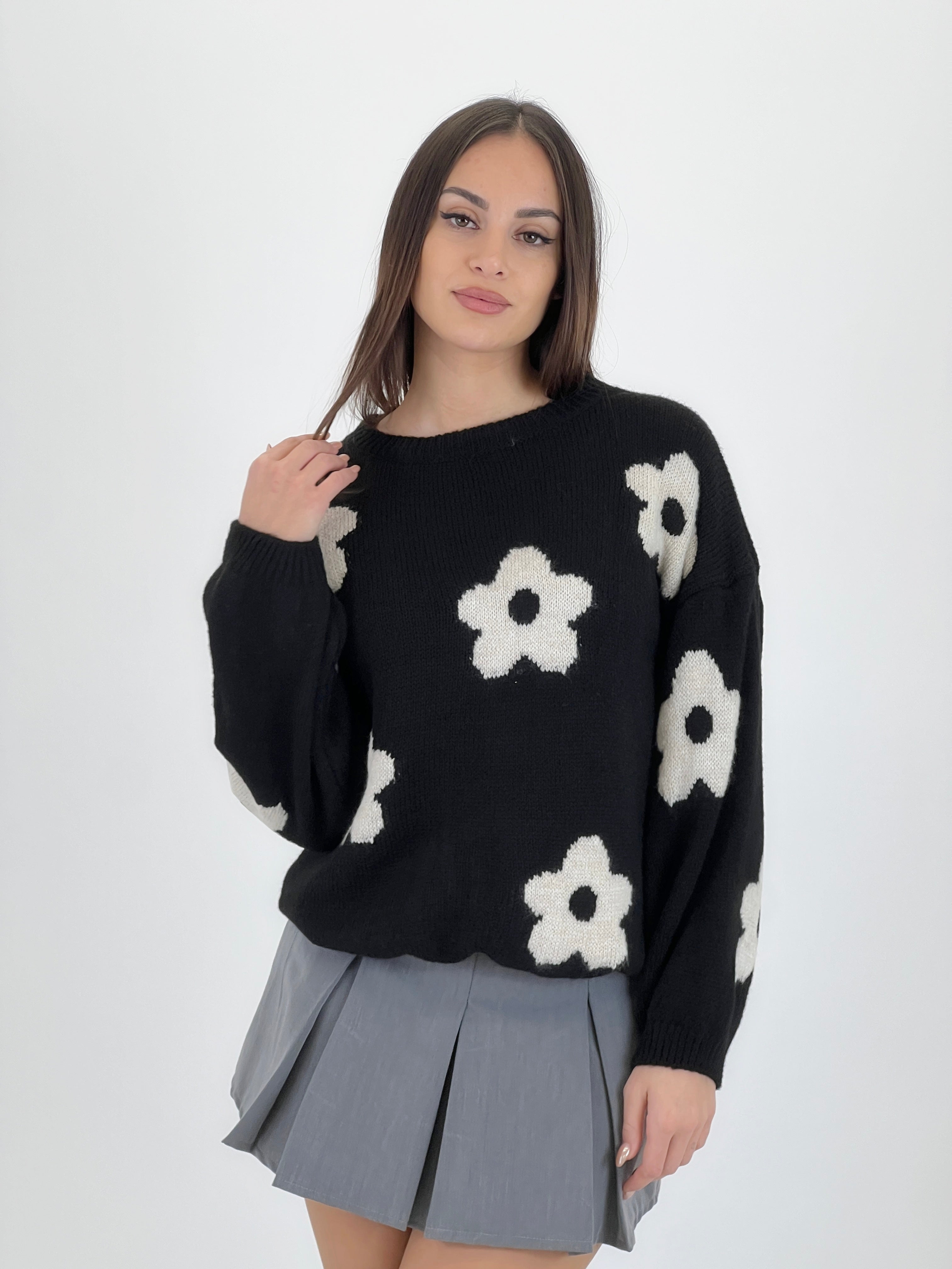 Jersey flores bordadas