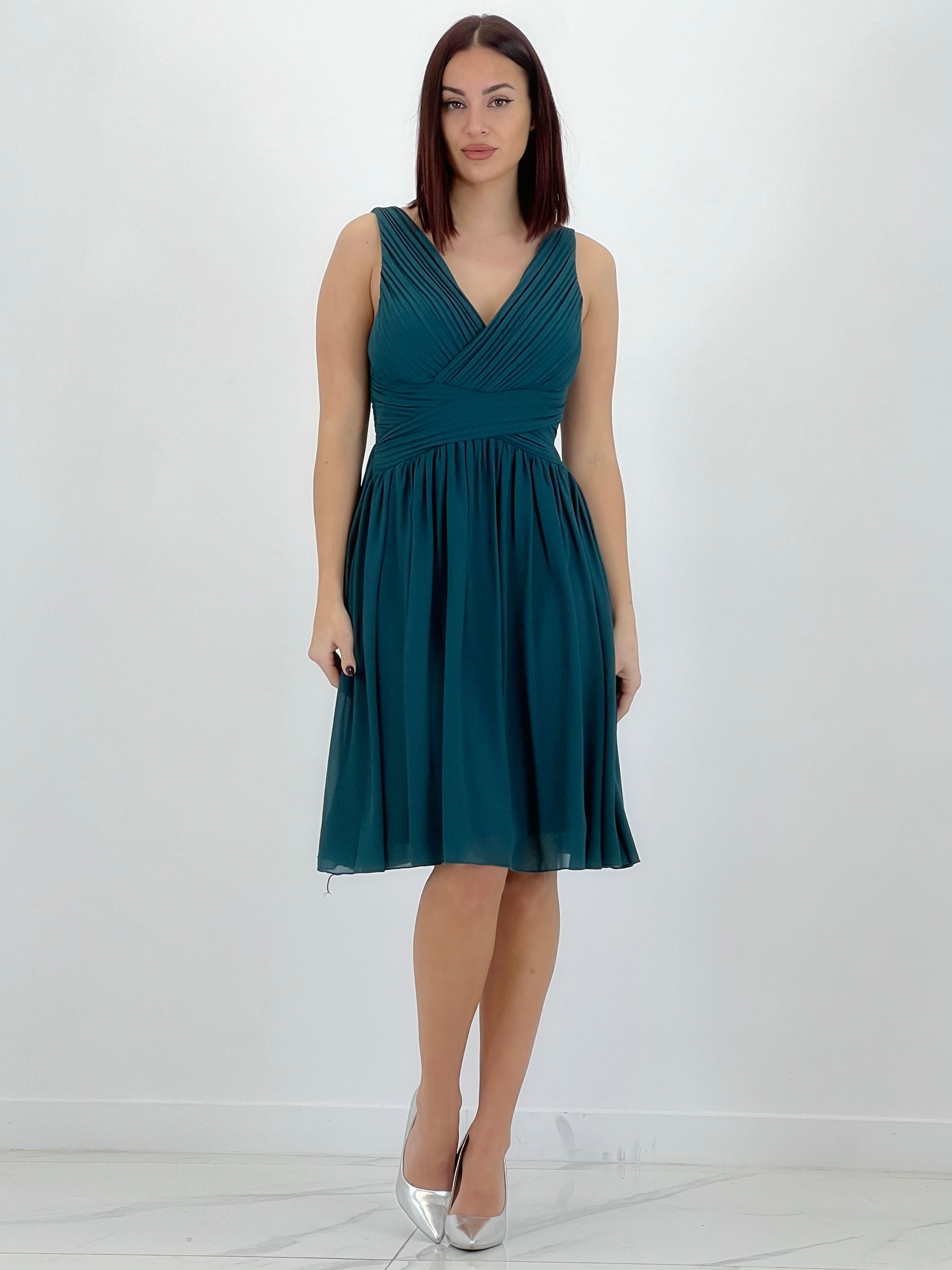 Vestido Elvia drapeado corto