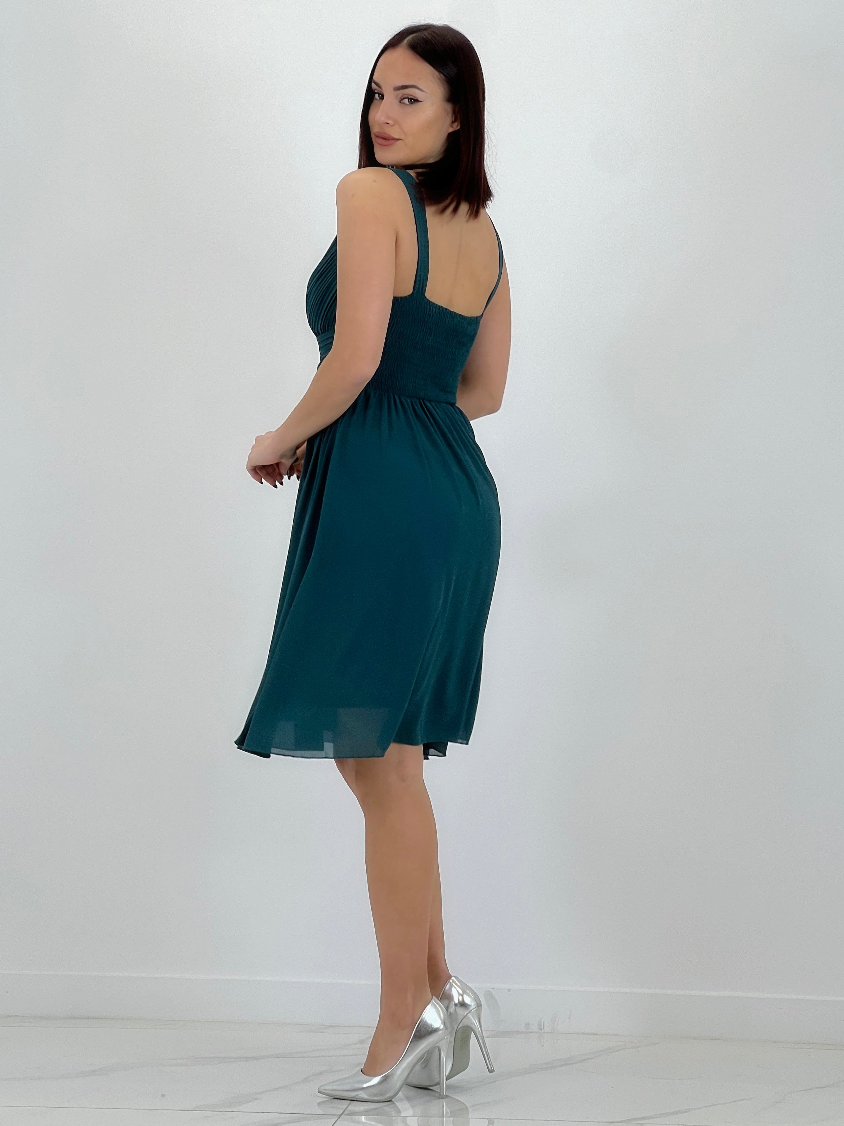 Vestido Elvia drapeado corto