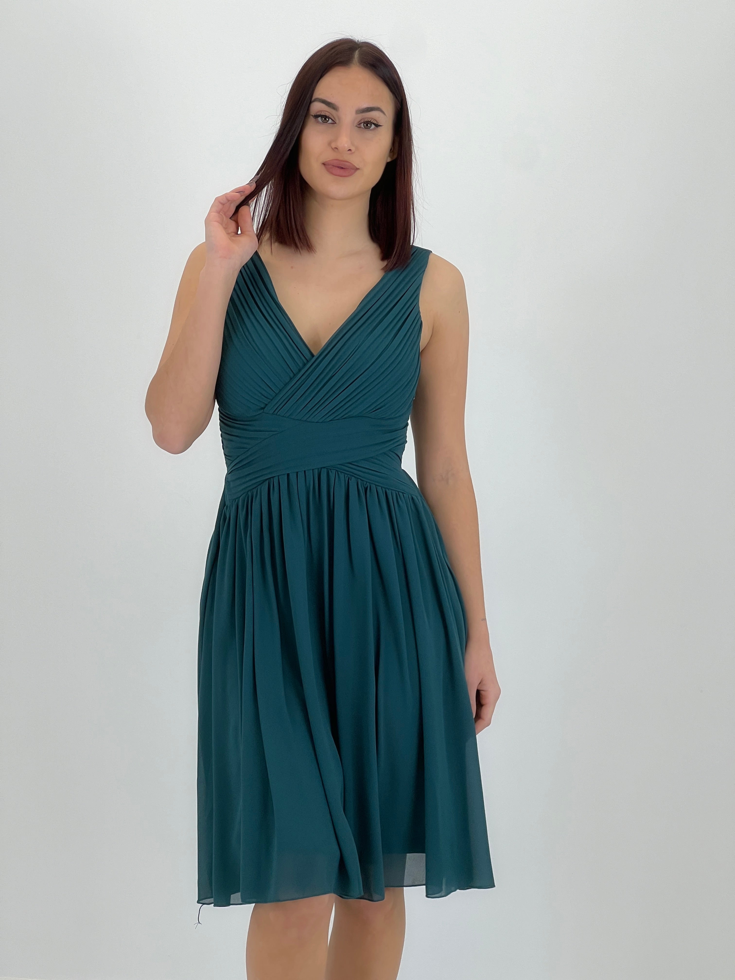 Vestido Elvia drapeado corto