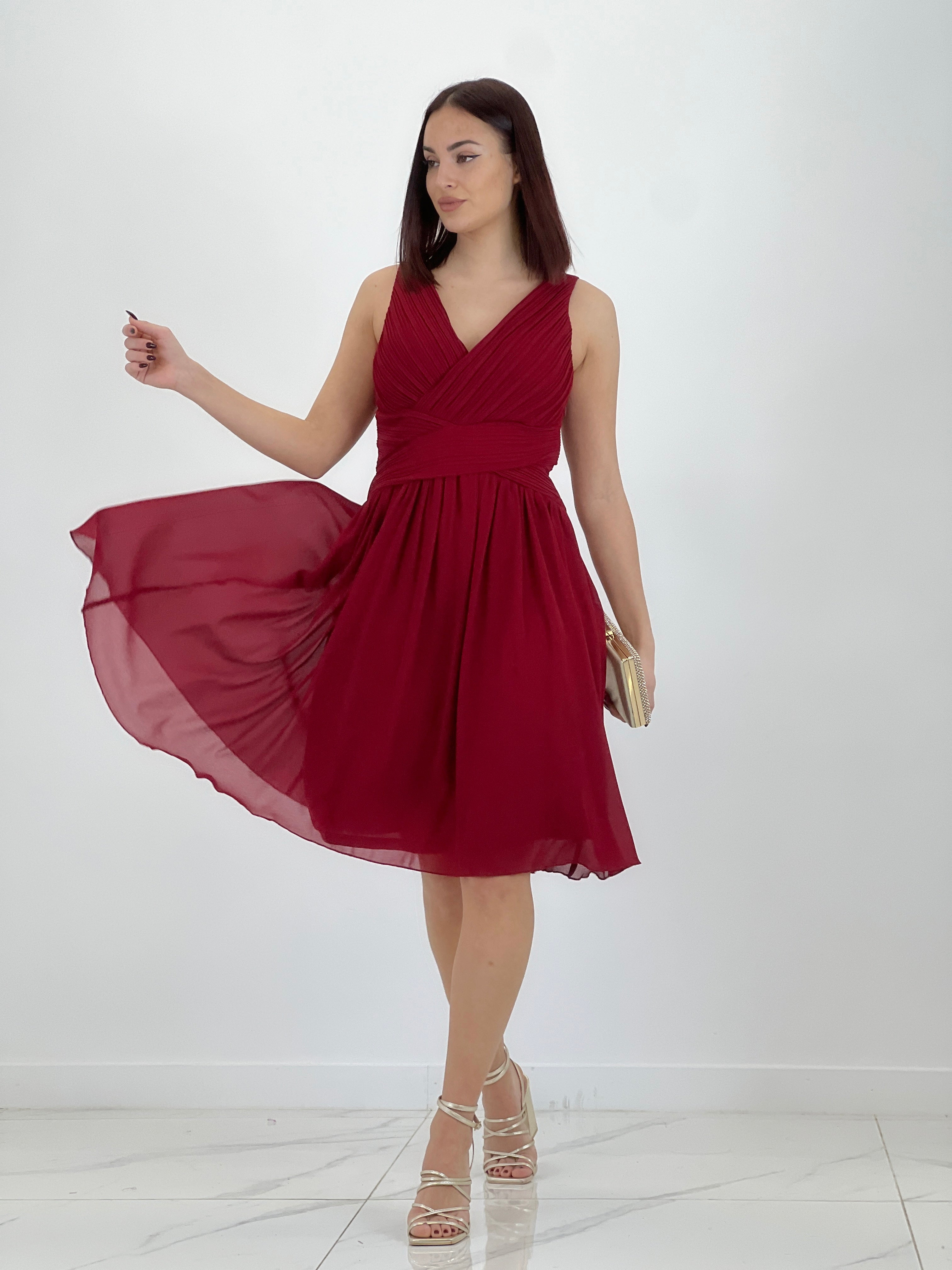 Vestido Elvia drapeado corto