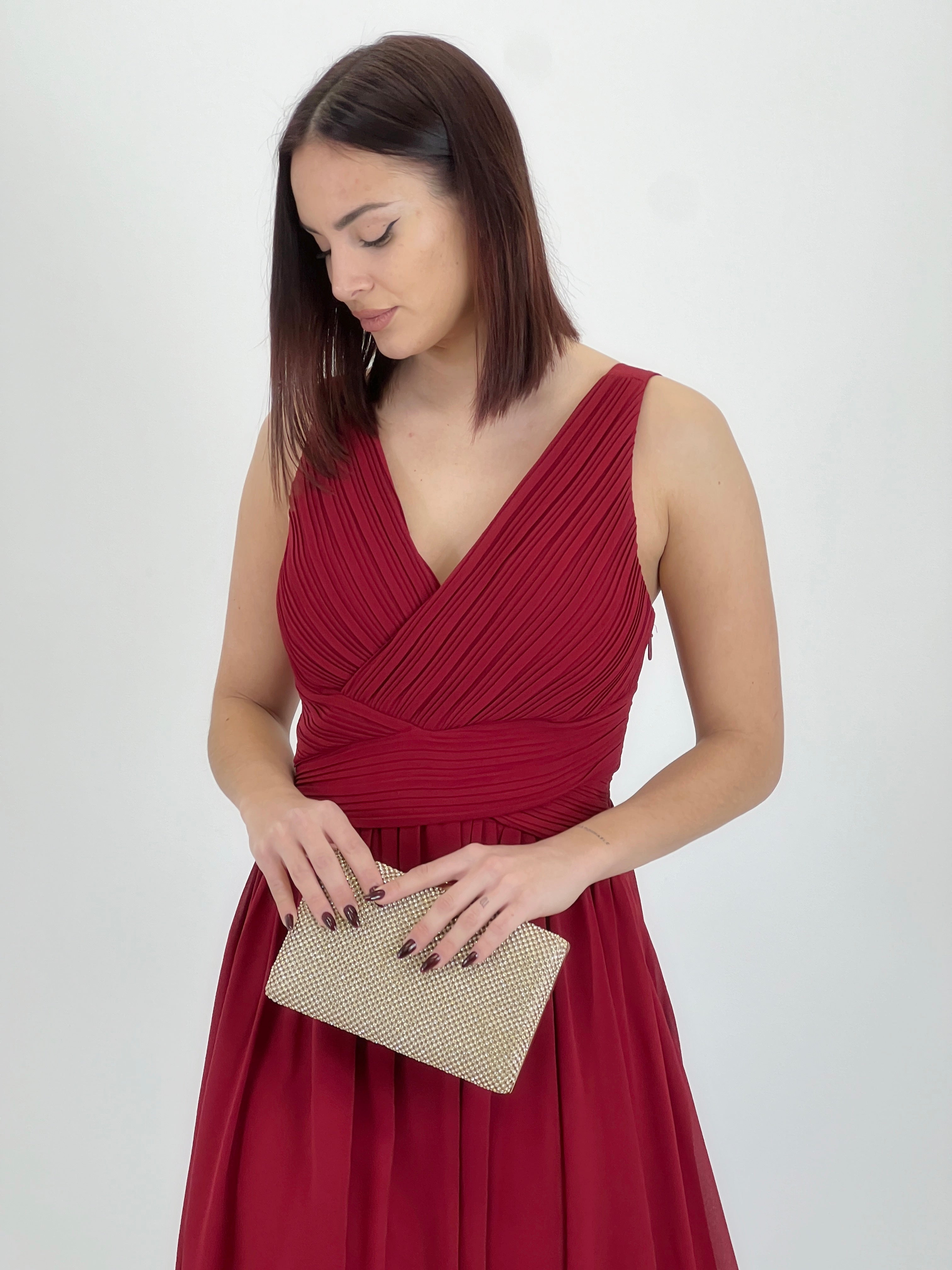 Vestido Elvia drapeado corto