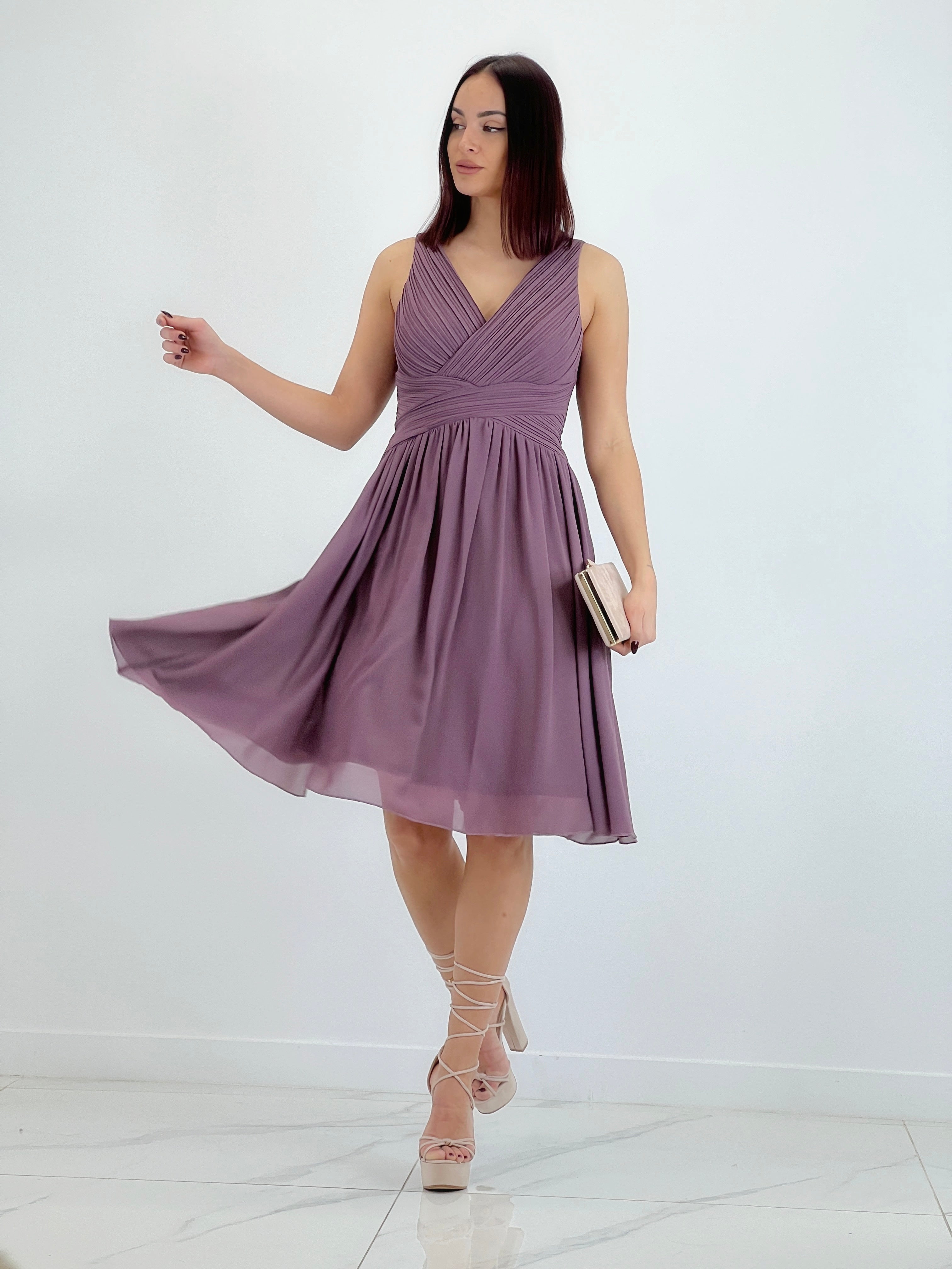 Vestido Elvia drapeado corto