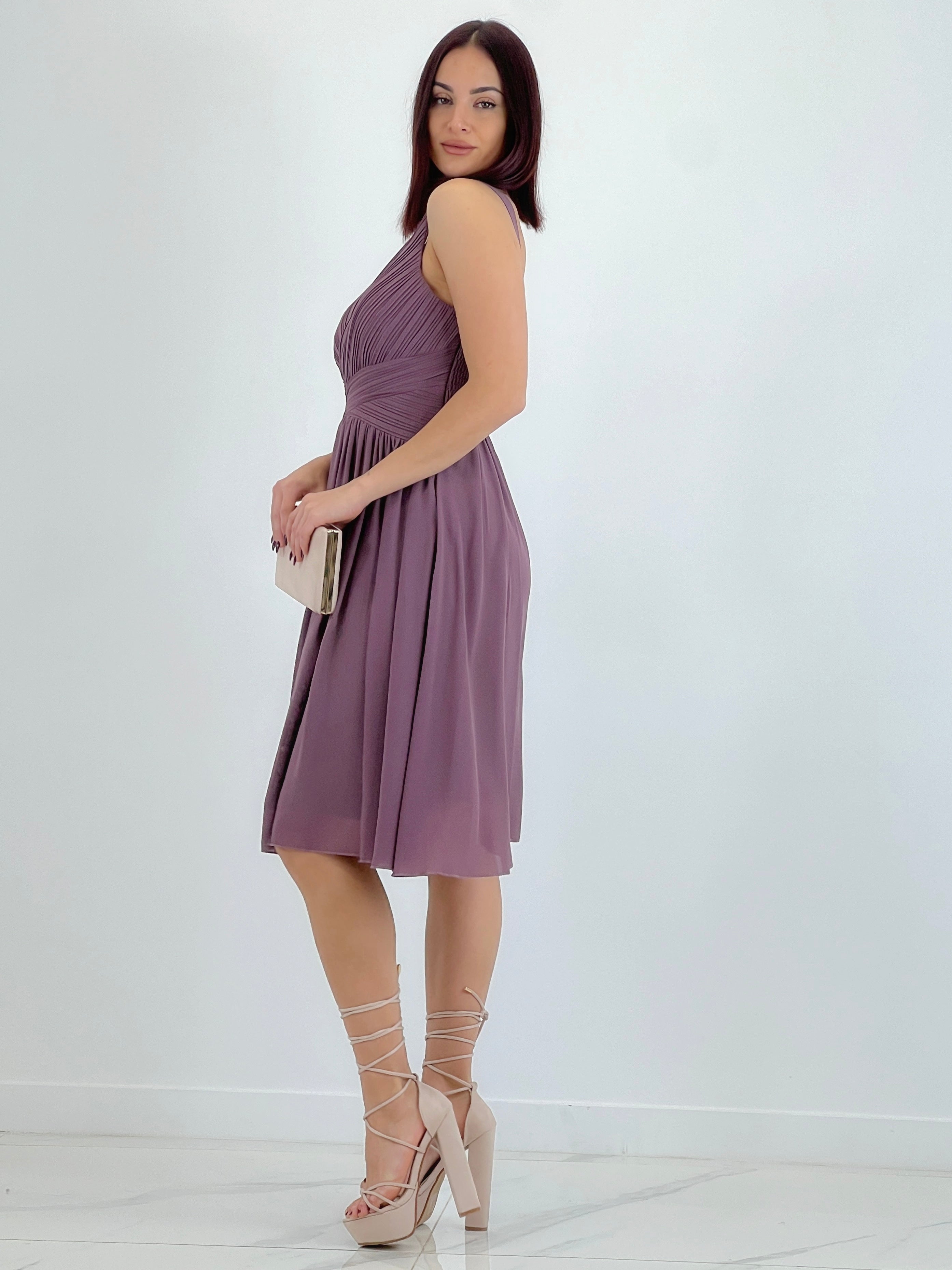 Vestido Elvia drapeado corto