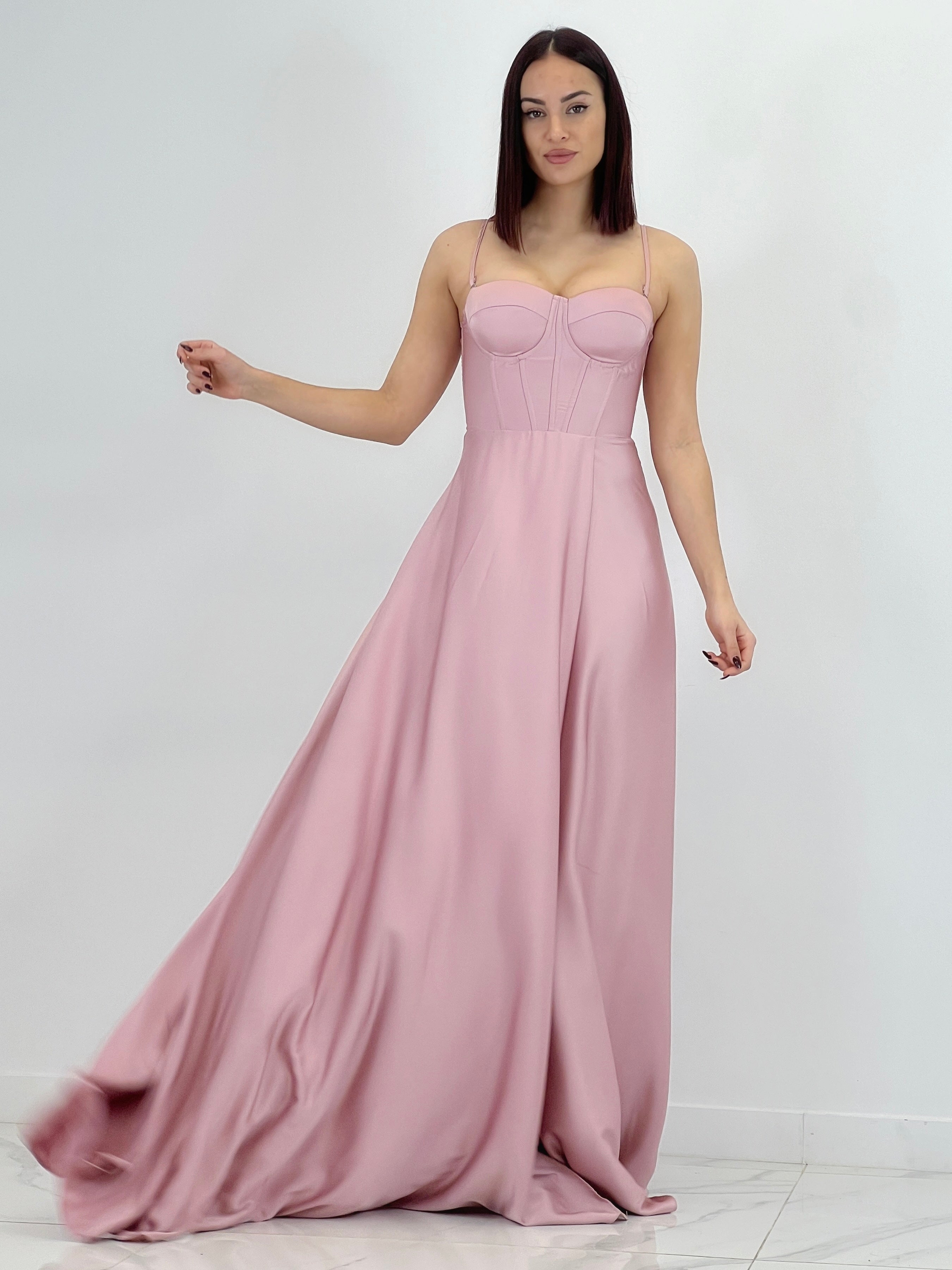 Vestido corsé raso Sarah