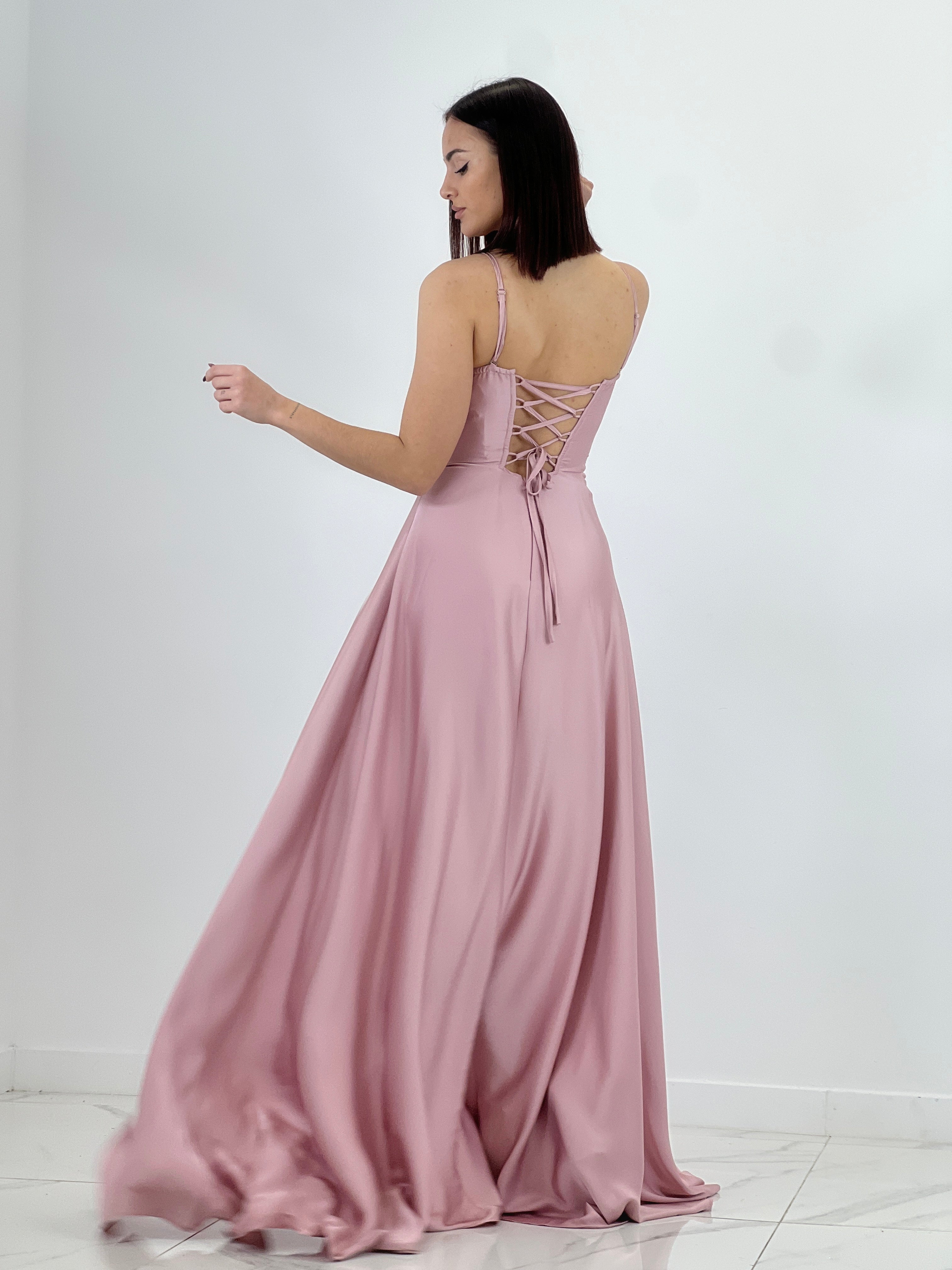 Vestido corsé raso Sarah