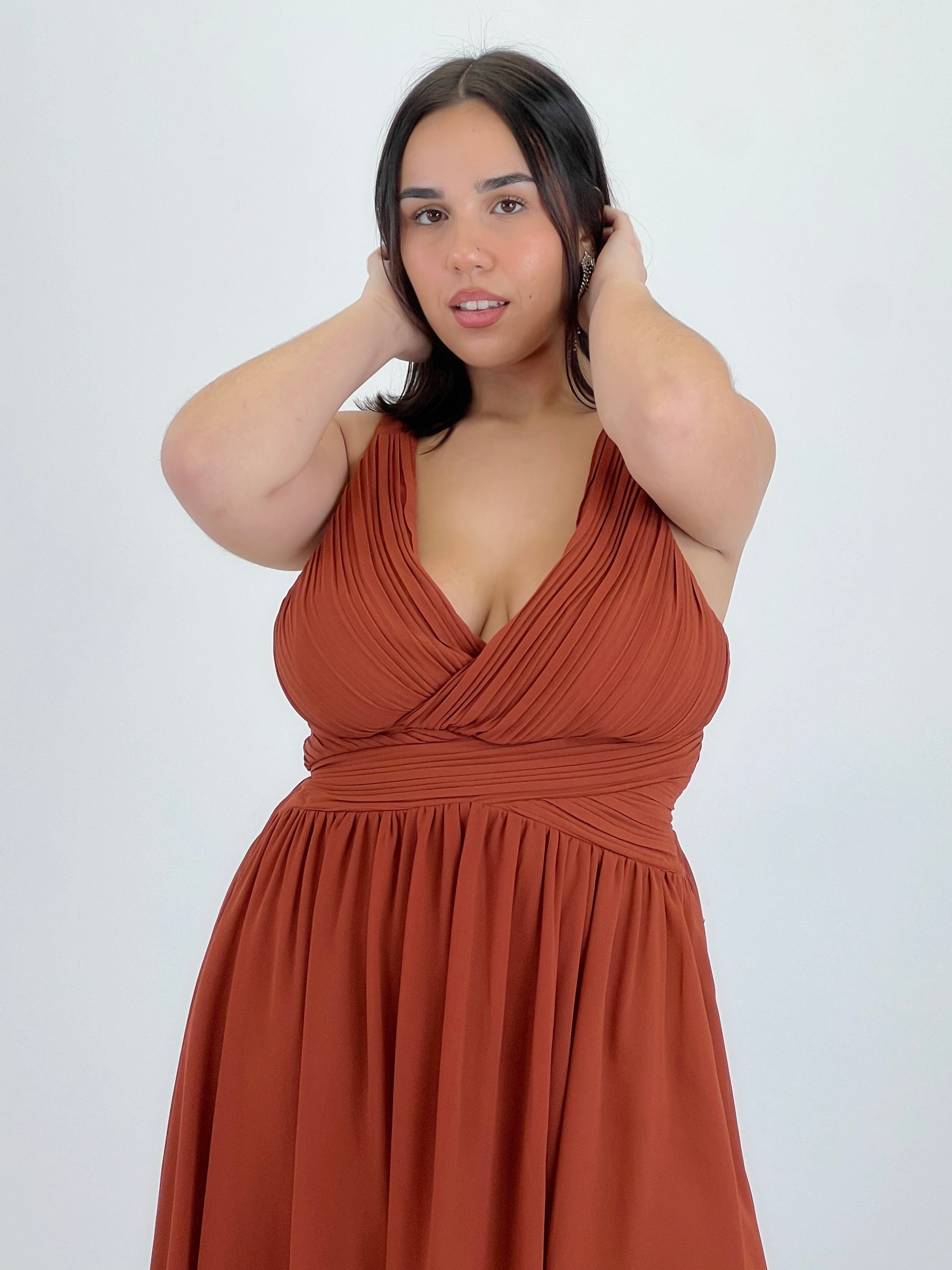 Vestido Elvia drapeado corto