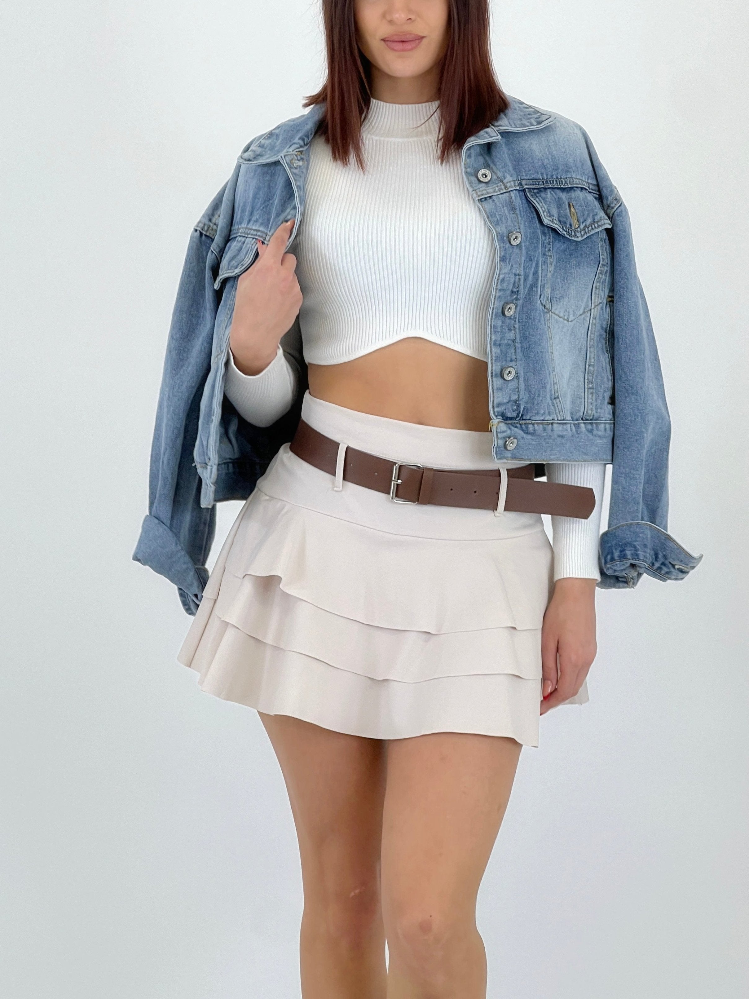 Falda pantalón volantes