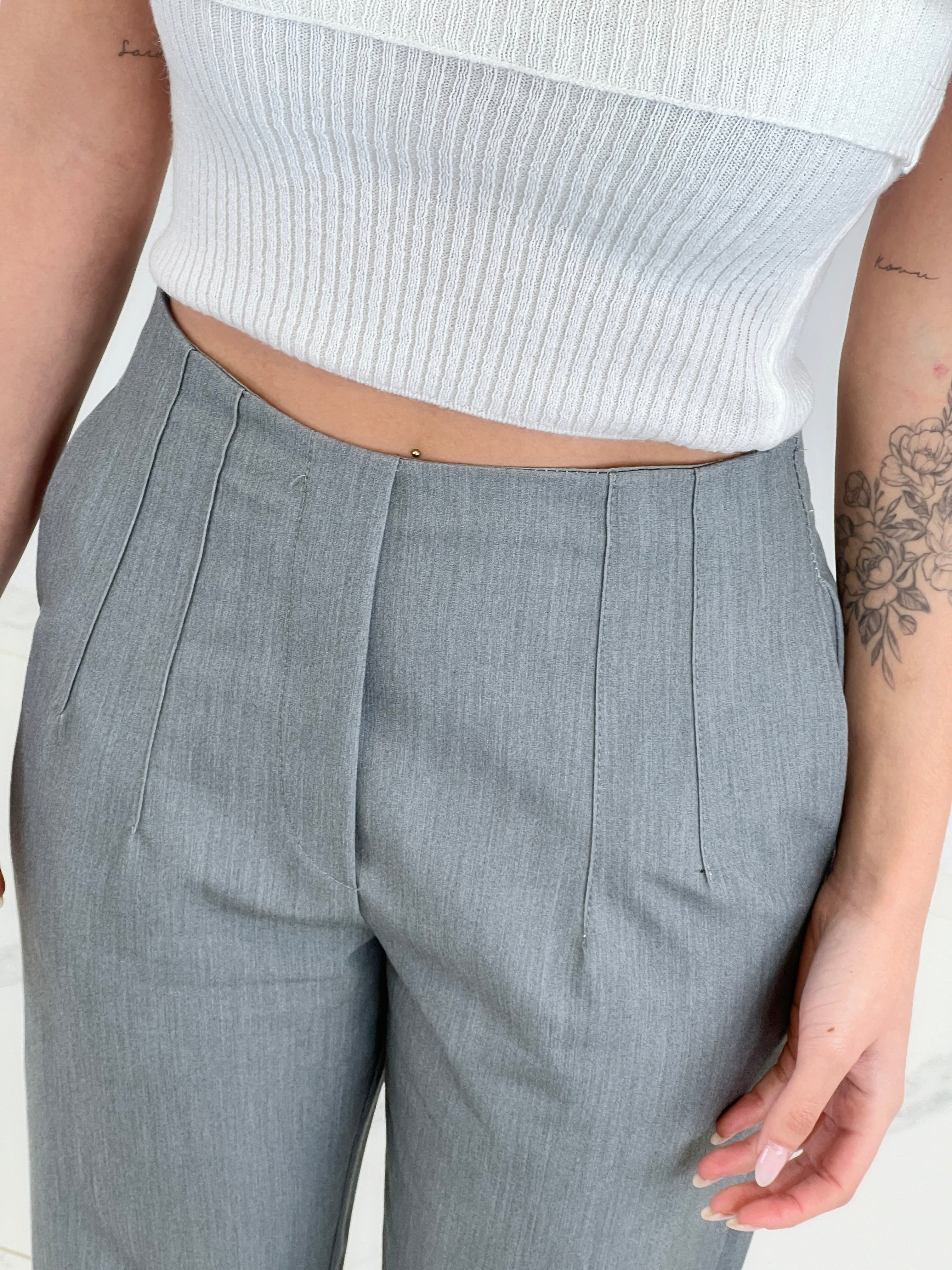 Pantalón pinzas recto