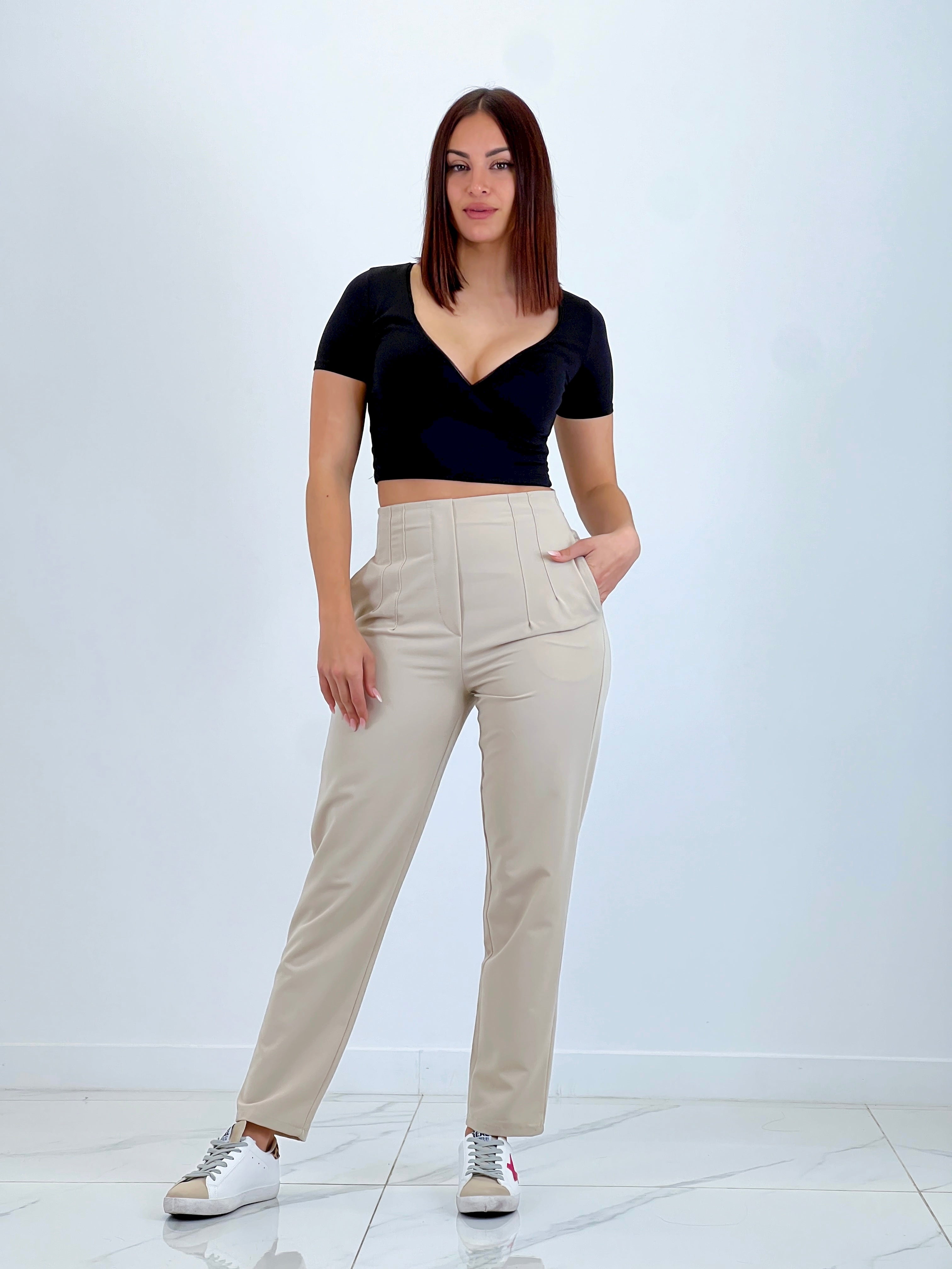 Pantalón pinzas recto