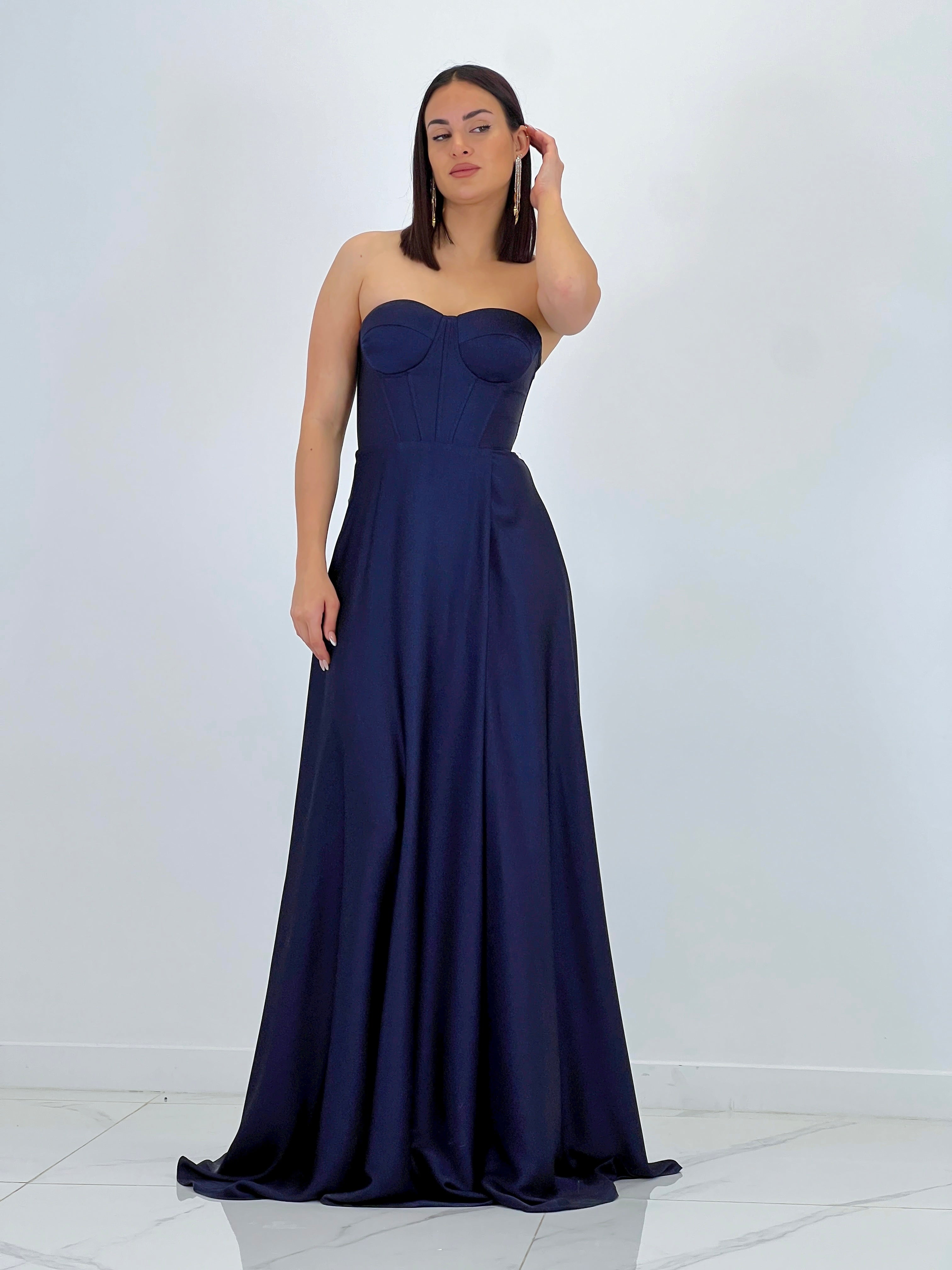 Vestido corsé raso Sarah