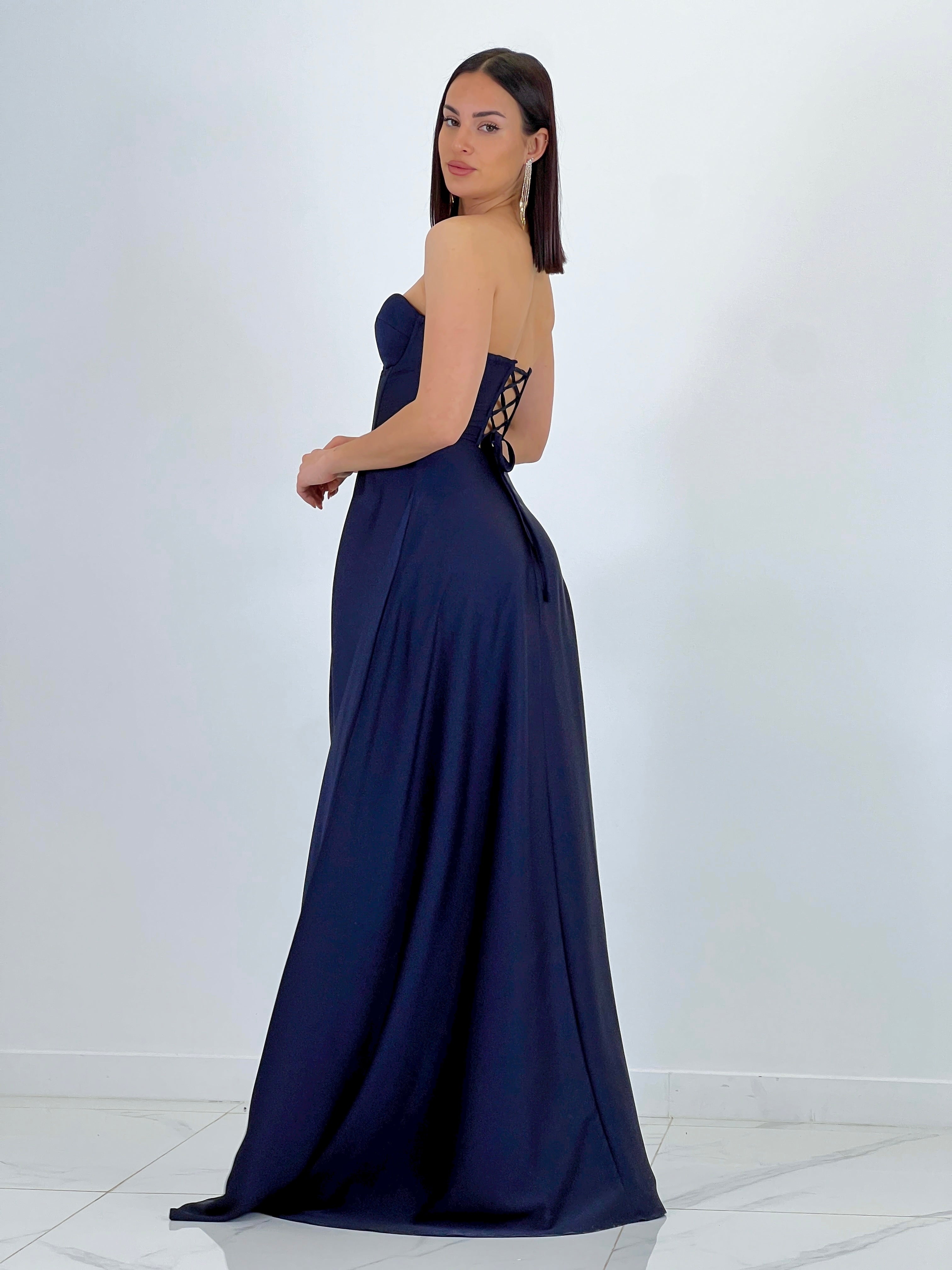 Vestido corsé raso Sarah