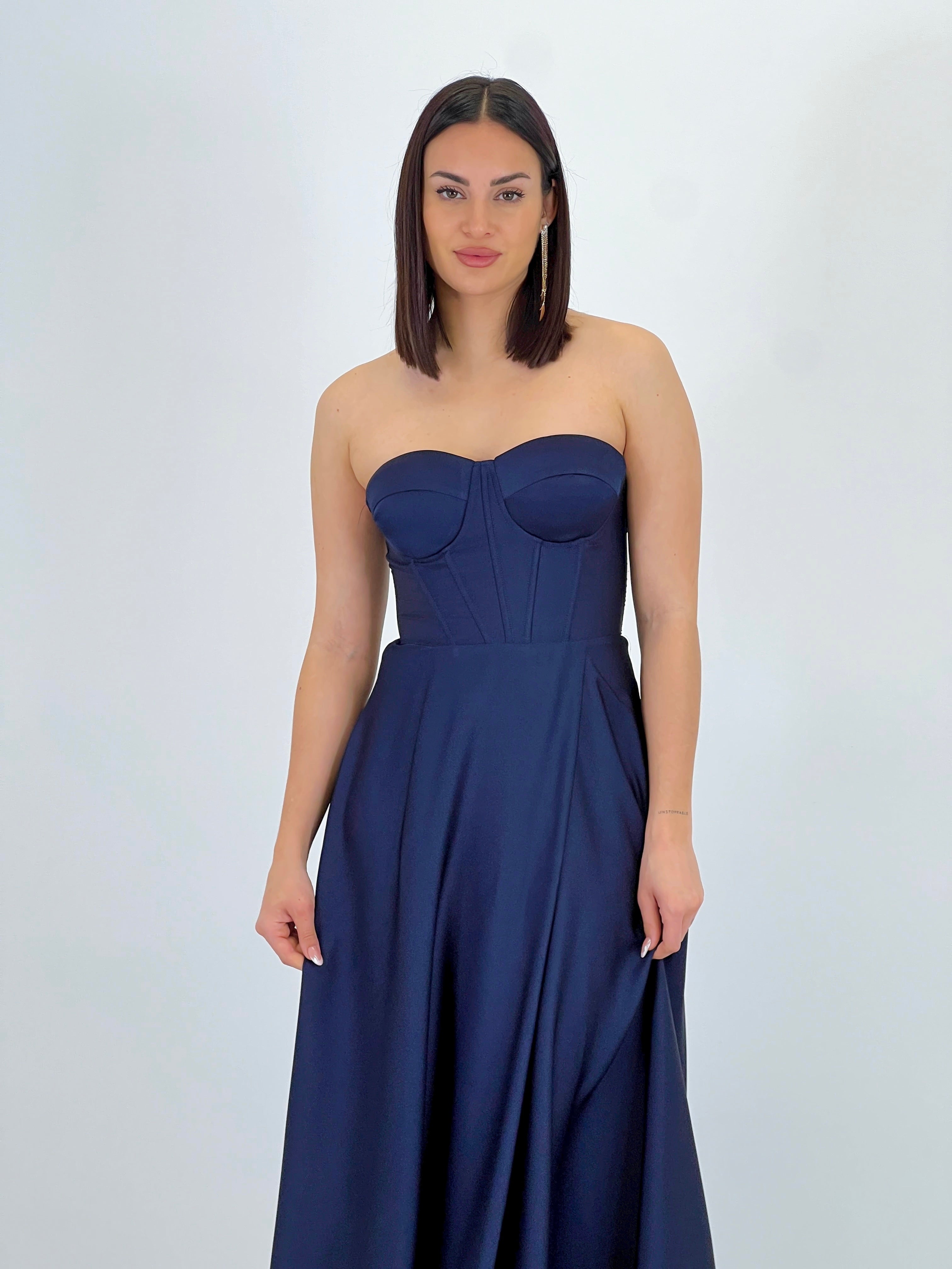Vestido corsé raso Sarah