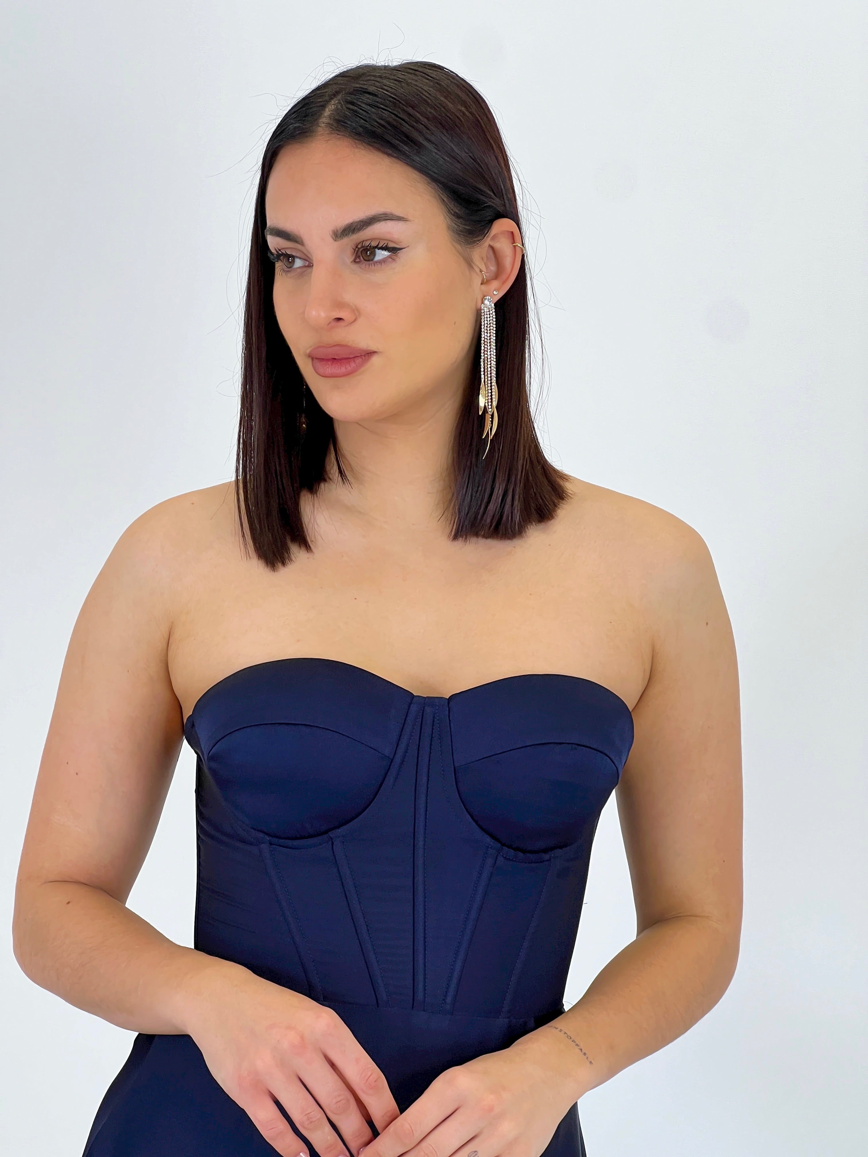 Vestido corsé raso Sarah