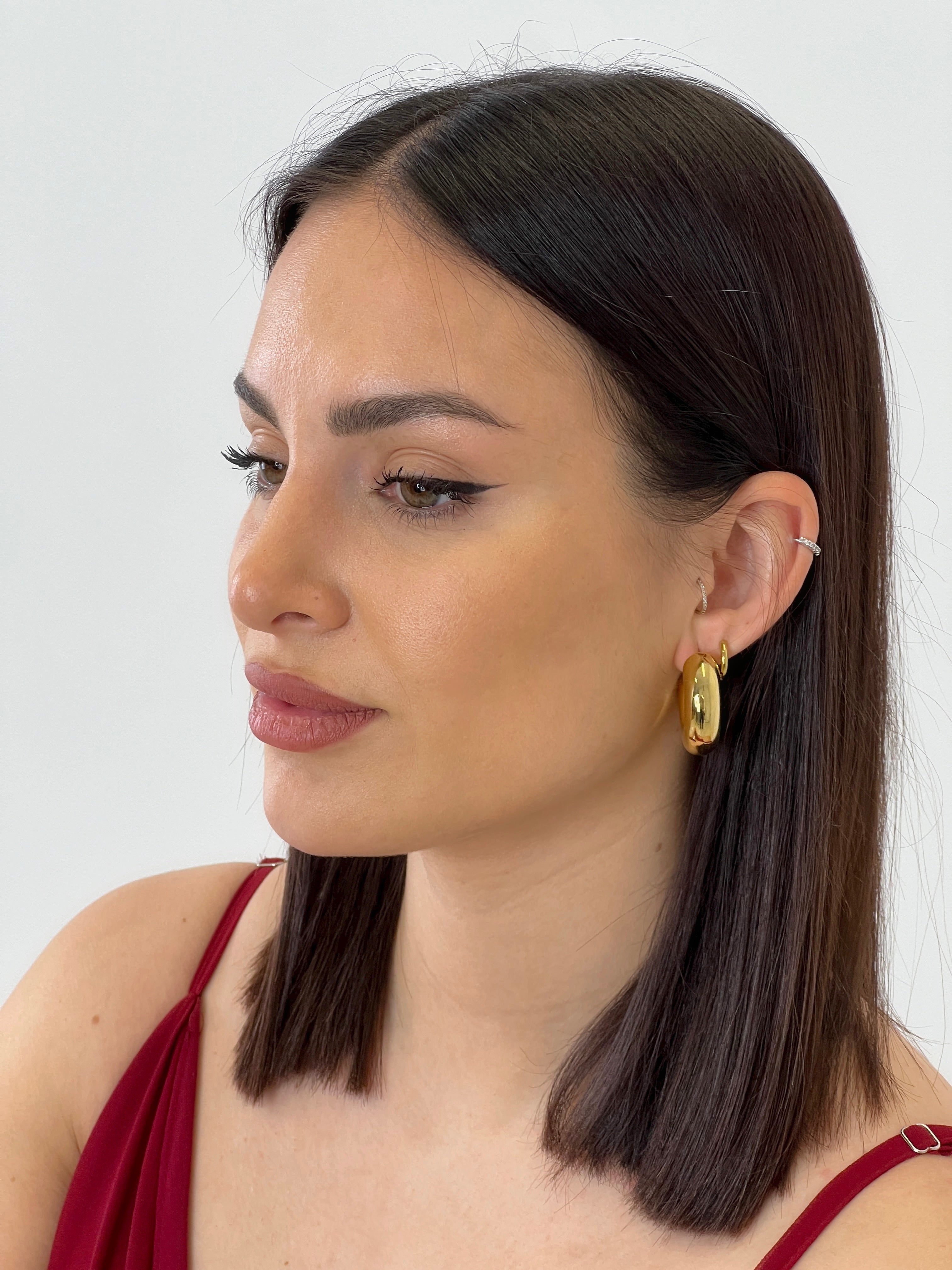 Pendientes aro grueso grande