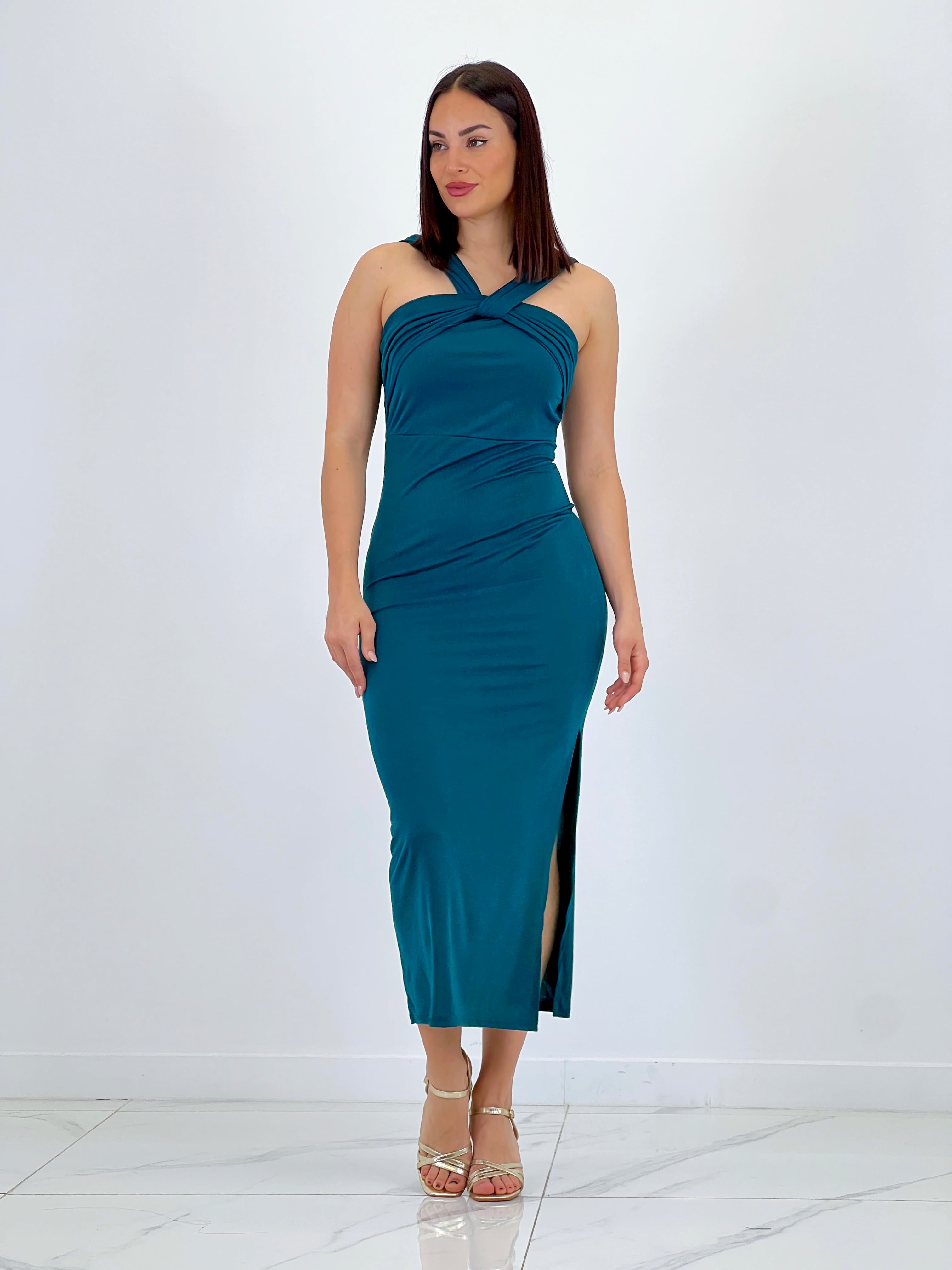 Vestido midi cruzado Belinda