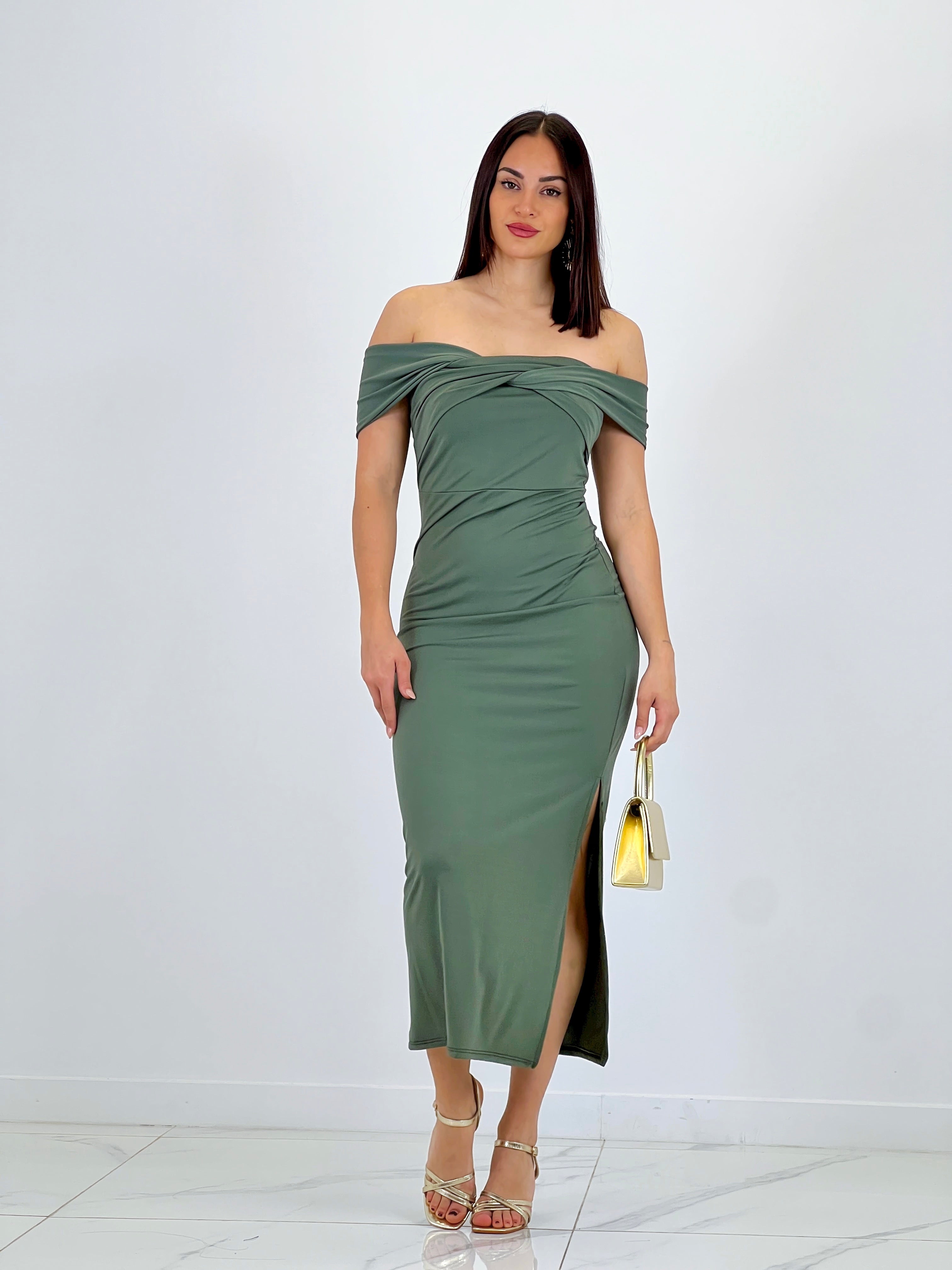 Vestido midi cruzado Belinda