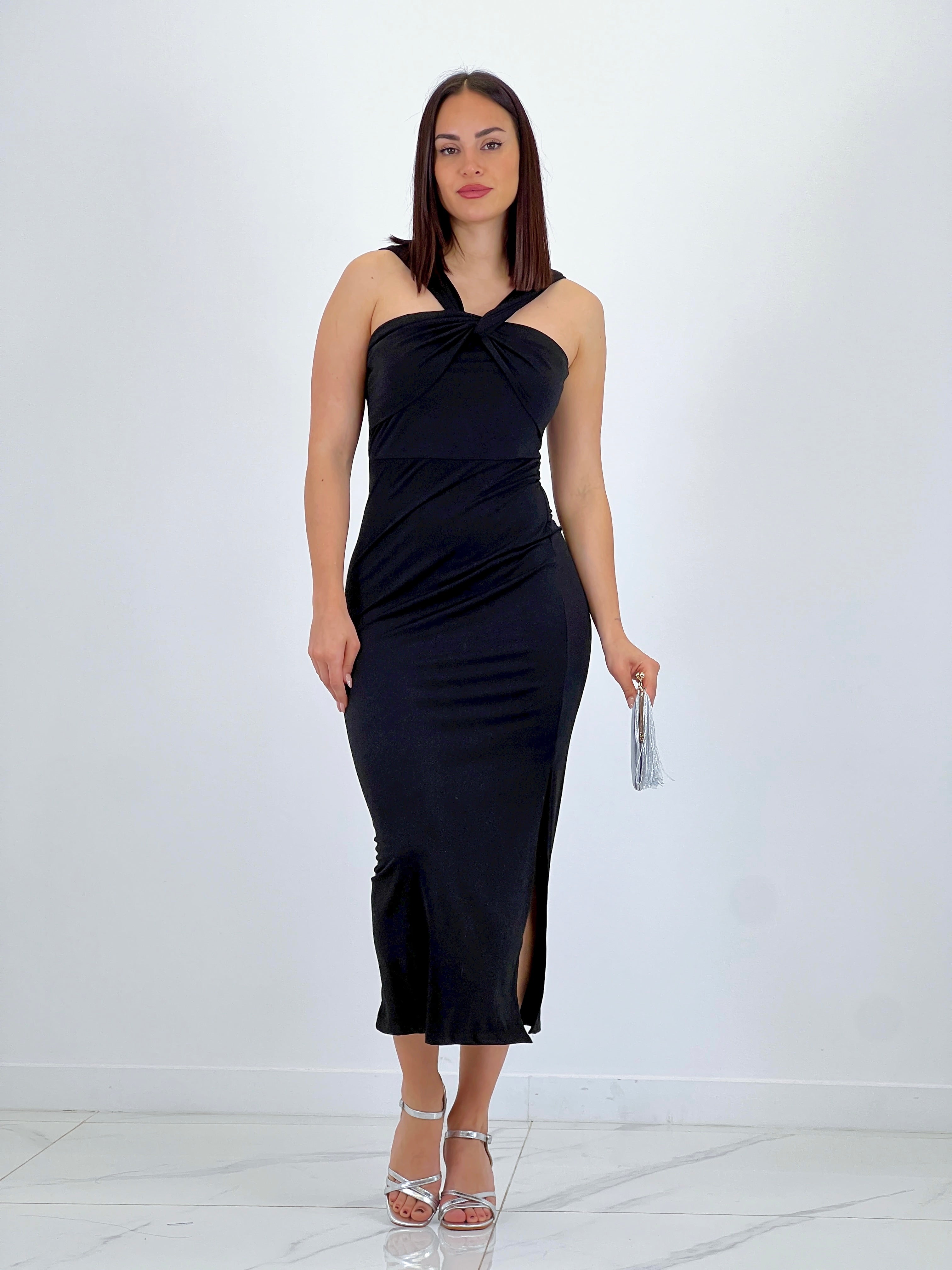 Vestido midi cruzado Belinda