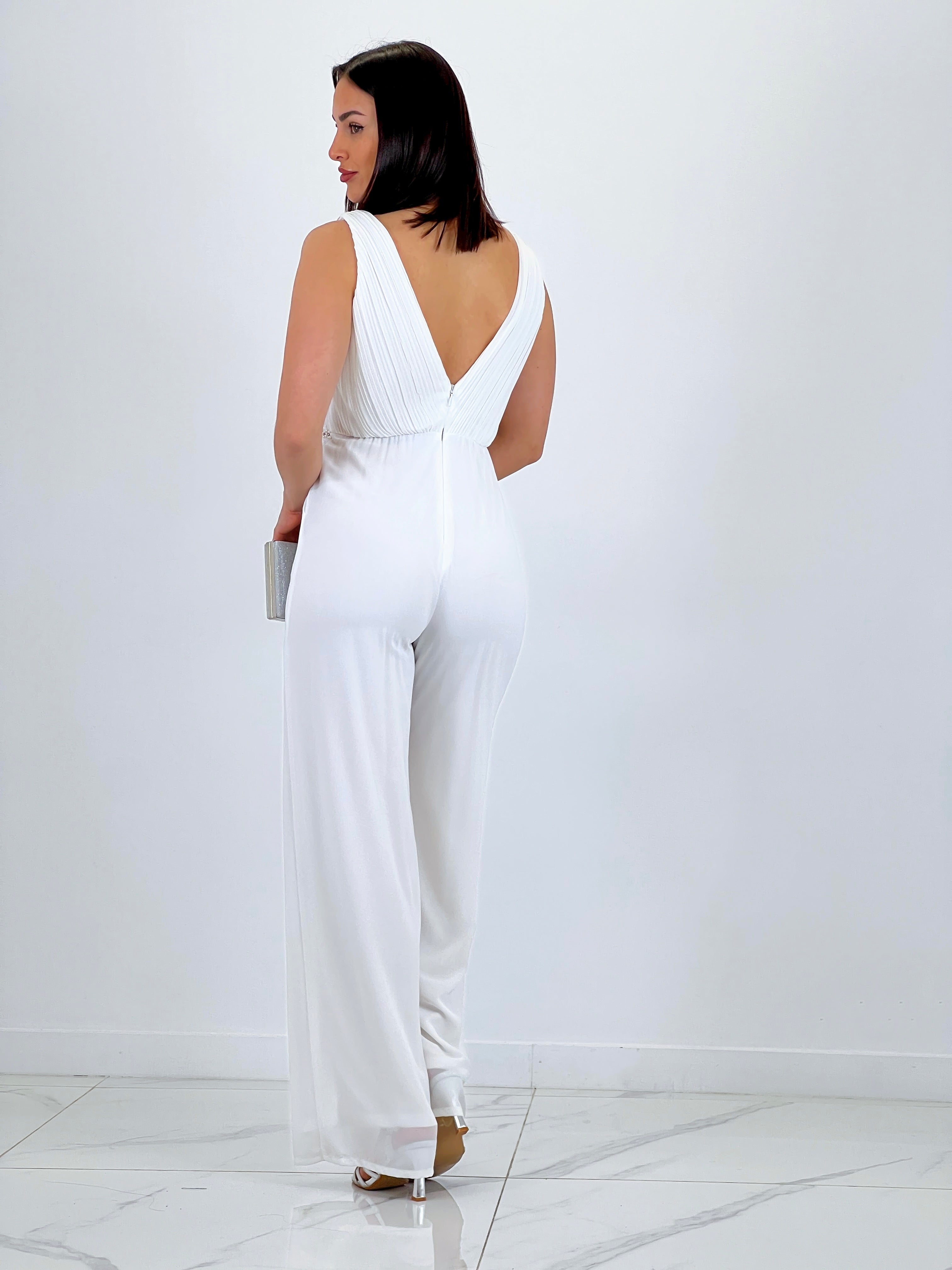 Ivette Blanco pearl jumpsuit