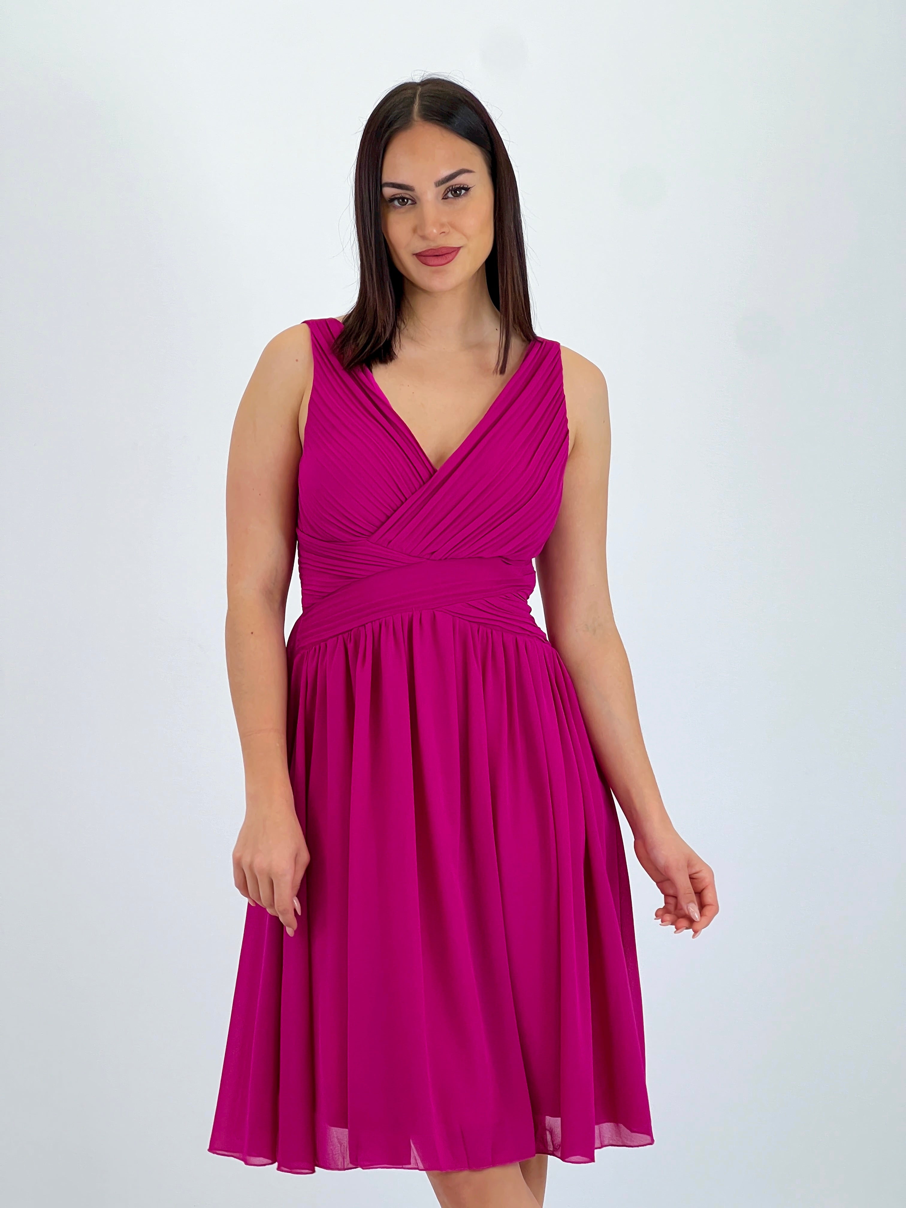 Vestido Elvia drapeado corto