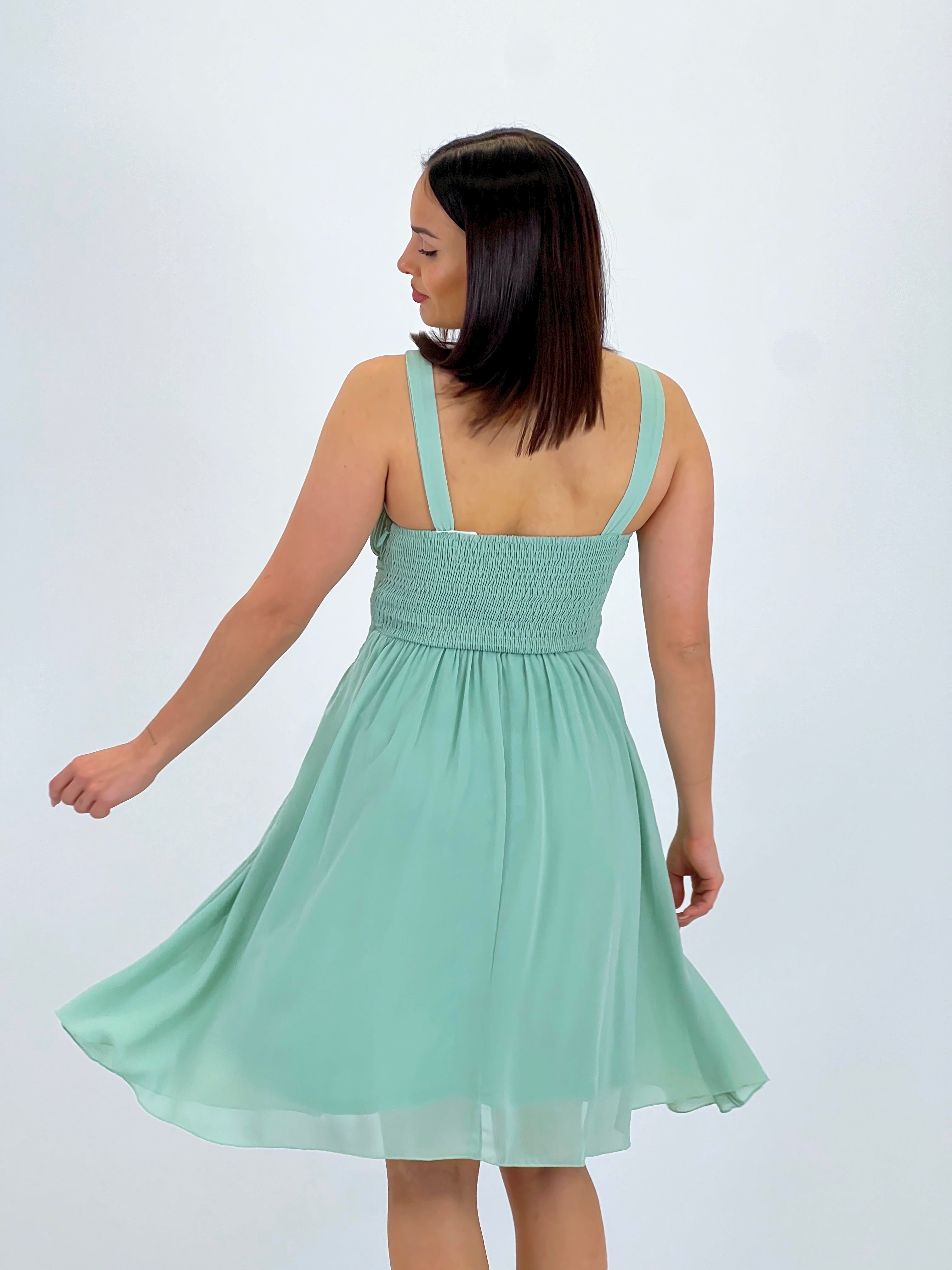 Vestido Elvia drapeado corto