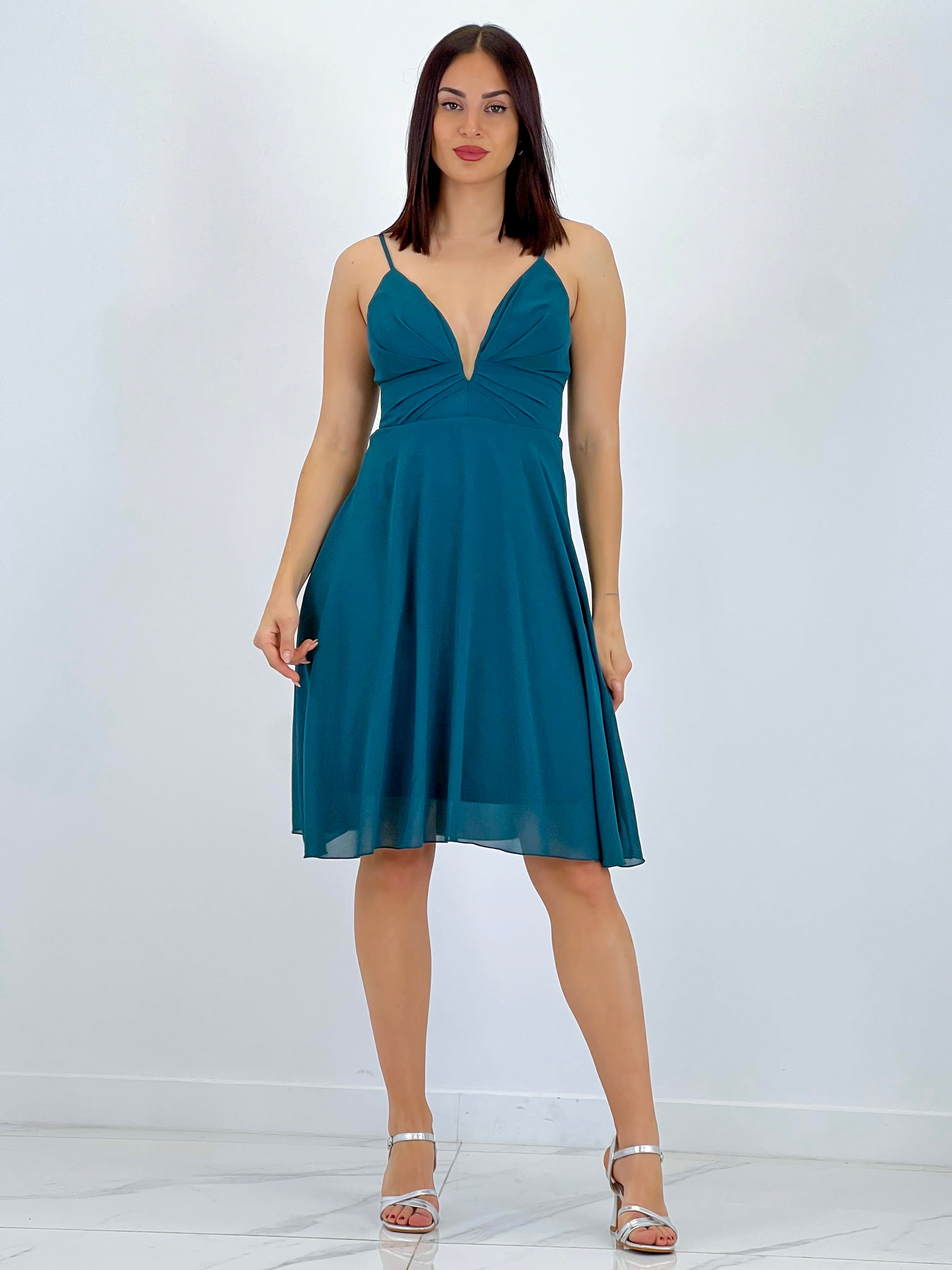 Vestido ceremonia Escote V corto