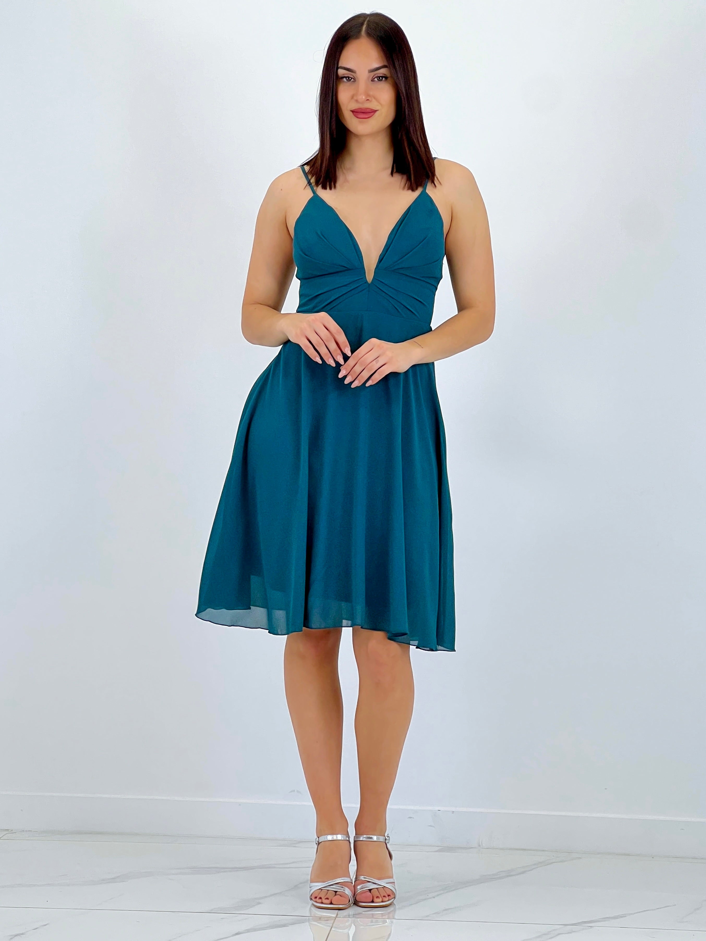 Vestido ceremonia Escote V corto