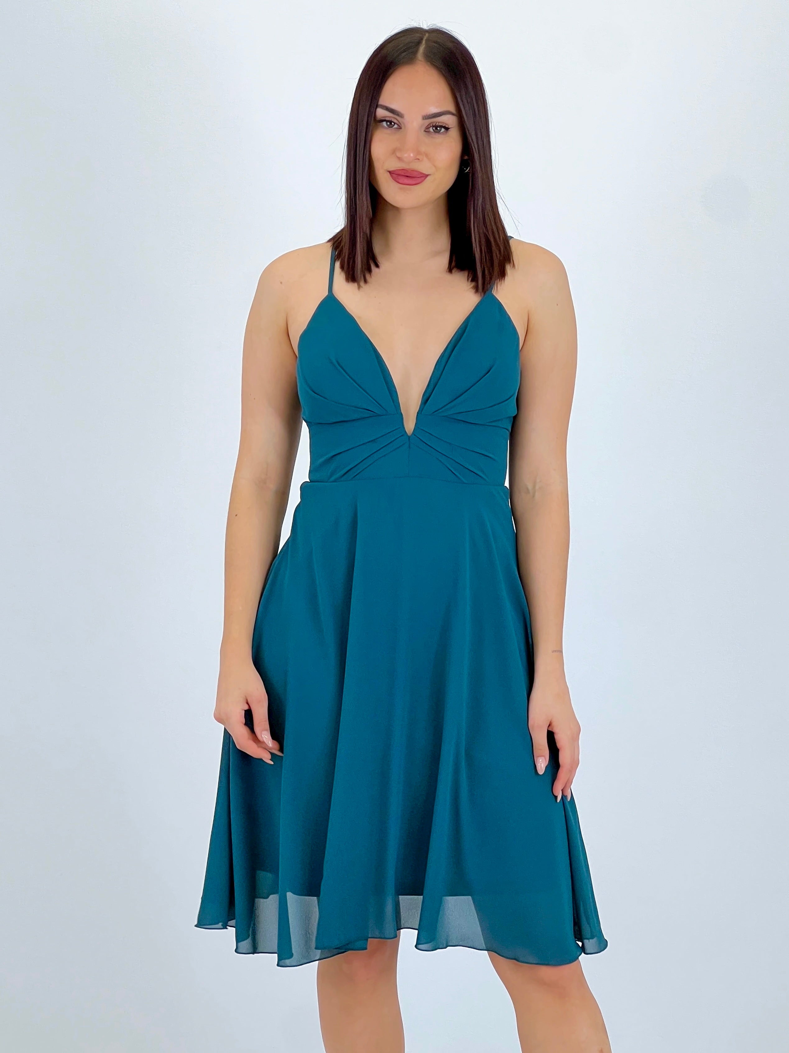 Vestido ceremonia Escote V corto