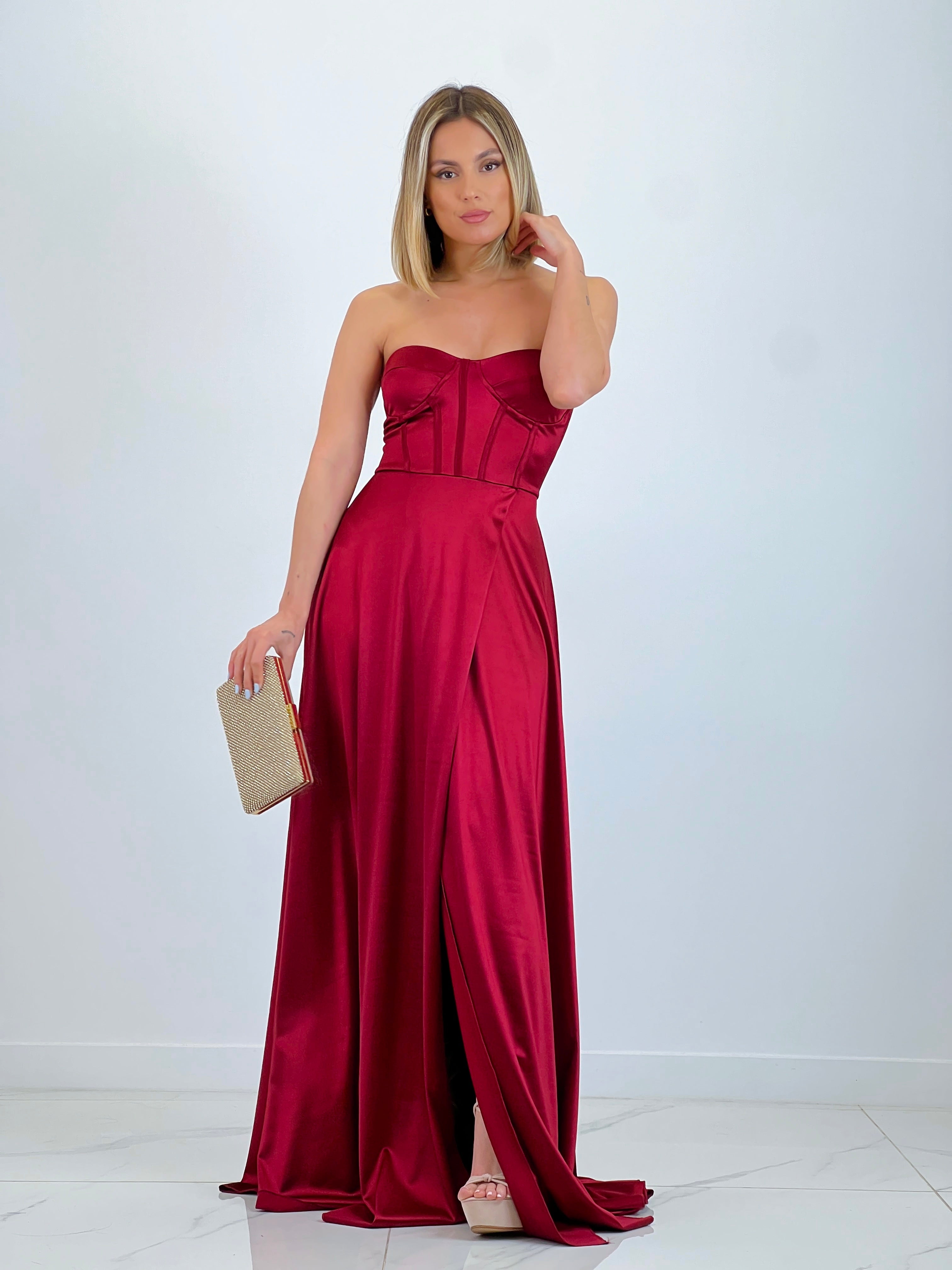 Vestido satinado Nelia