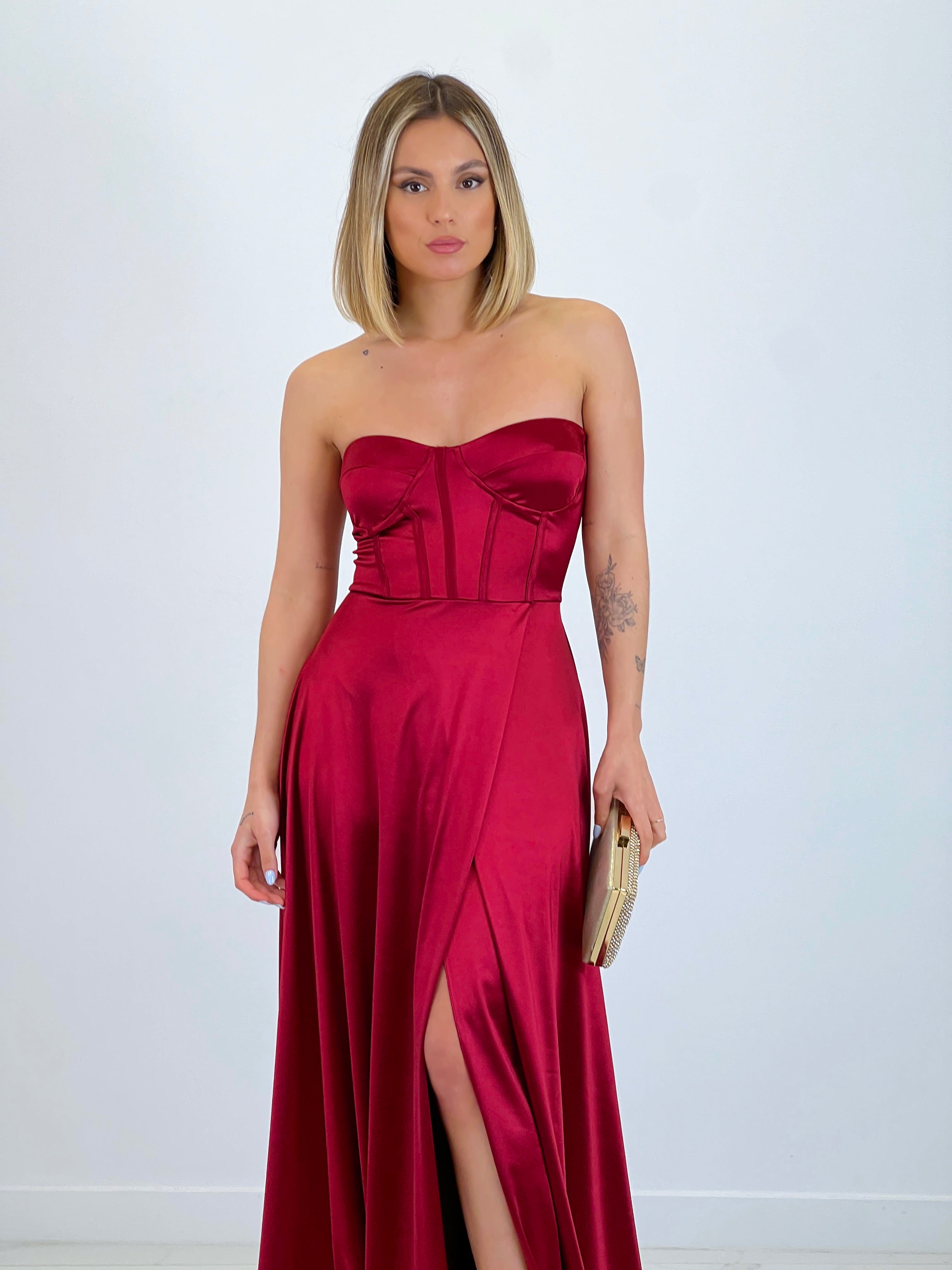 Vestido satinado Nelia