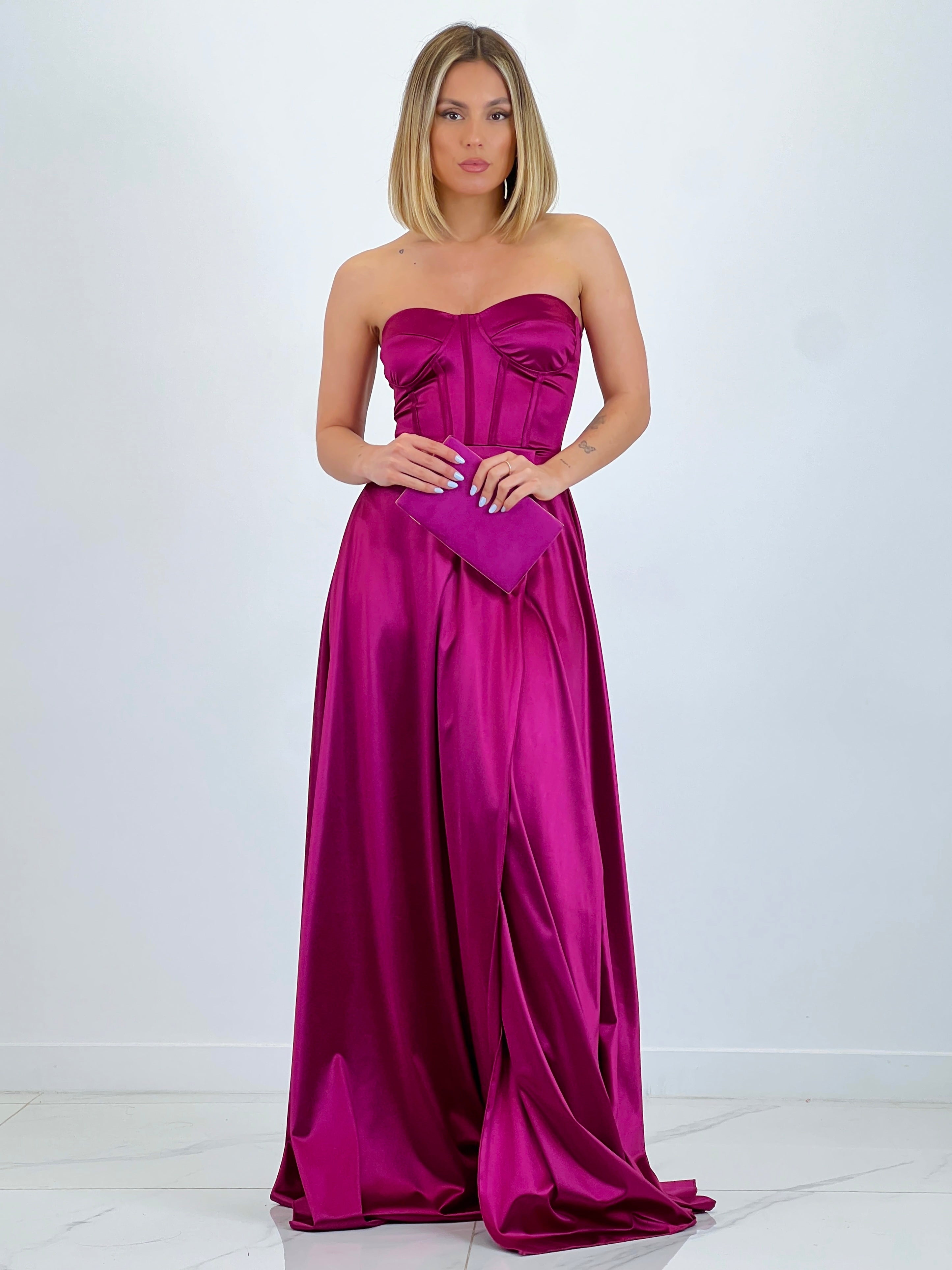 Vestido satinado Nelia